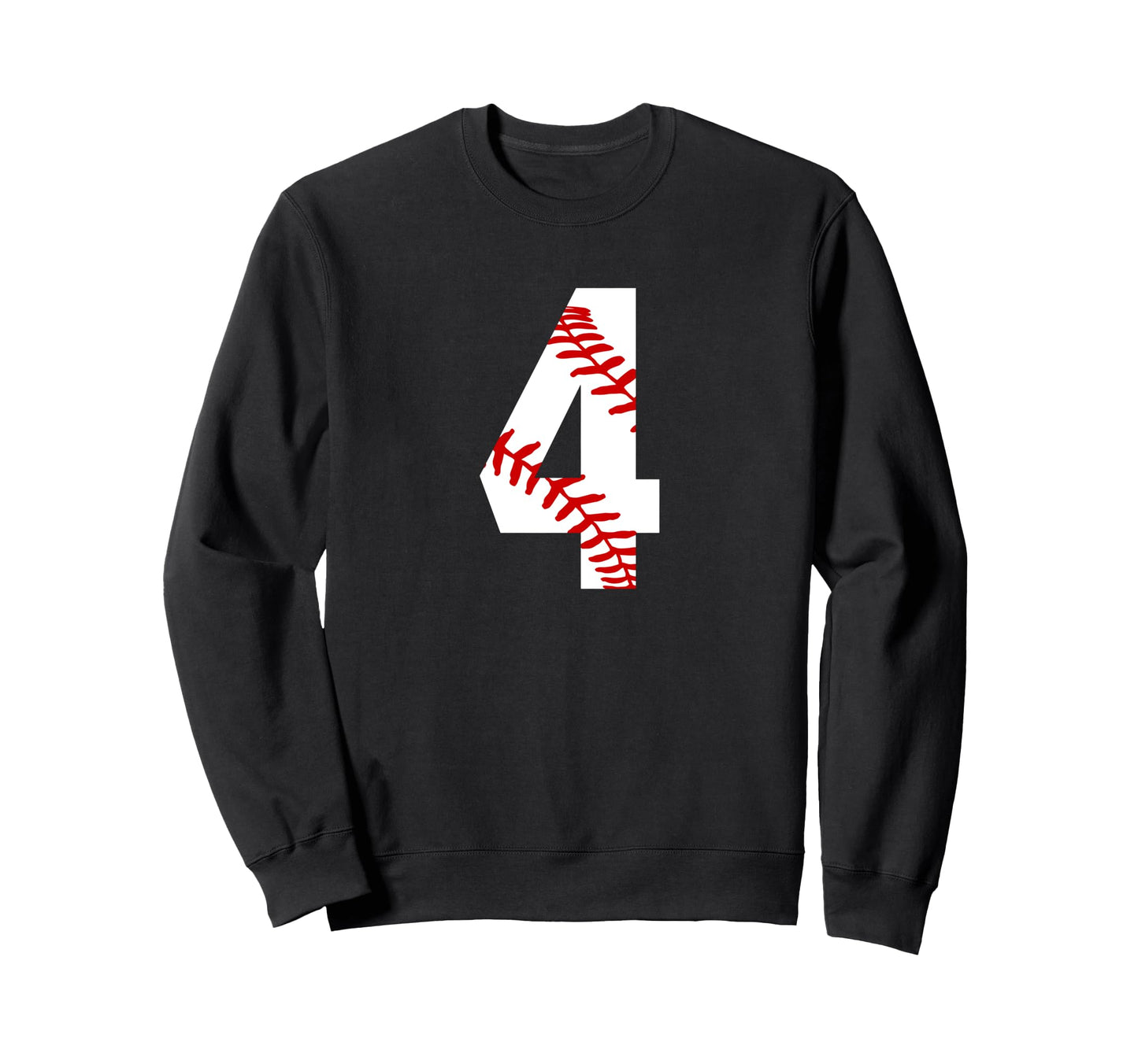 4 Baseball Baseball 4Th Birthday Sweatshirt - Custom Art Print Men Women - T-Shirt, Sweatshirt, Hoodie