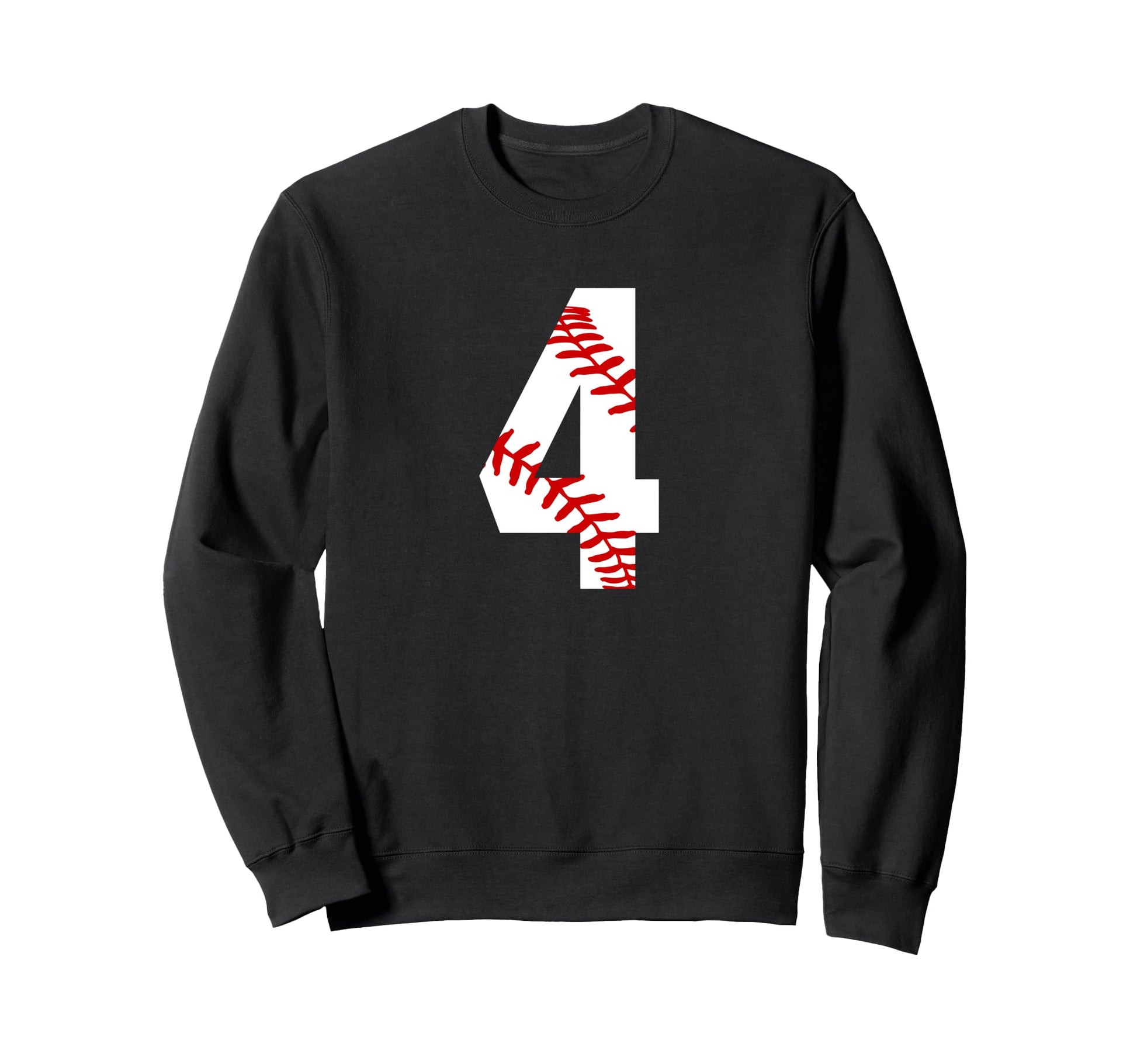 4 Baseball Baseball 4Th Birthday Sweatshirt - Custom Art Print Men Women - T-Shirt, Sweatshirt, Hoodie