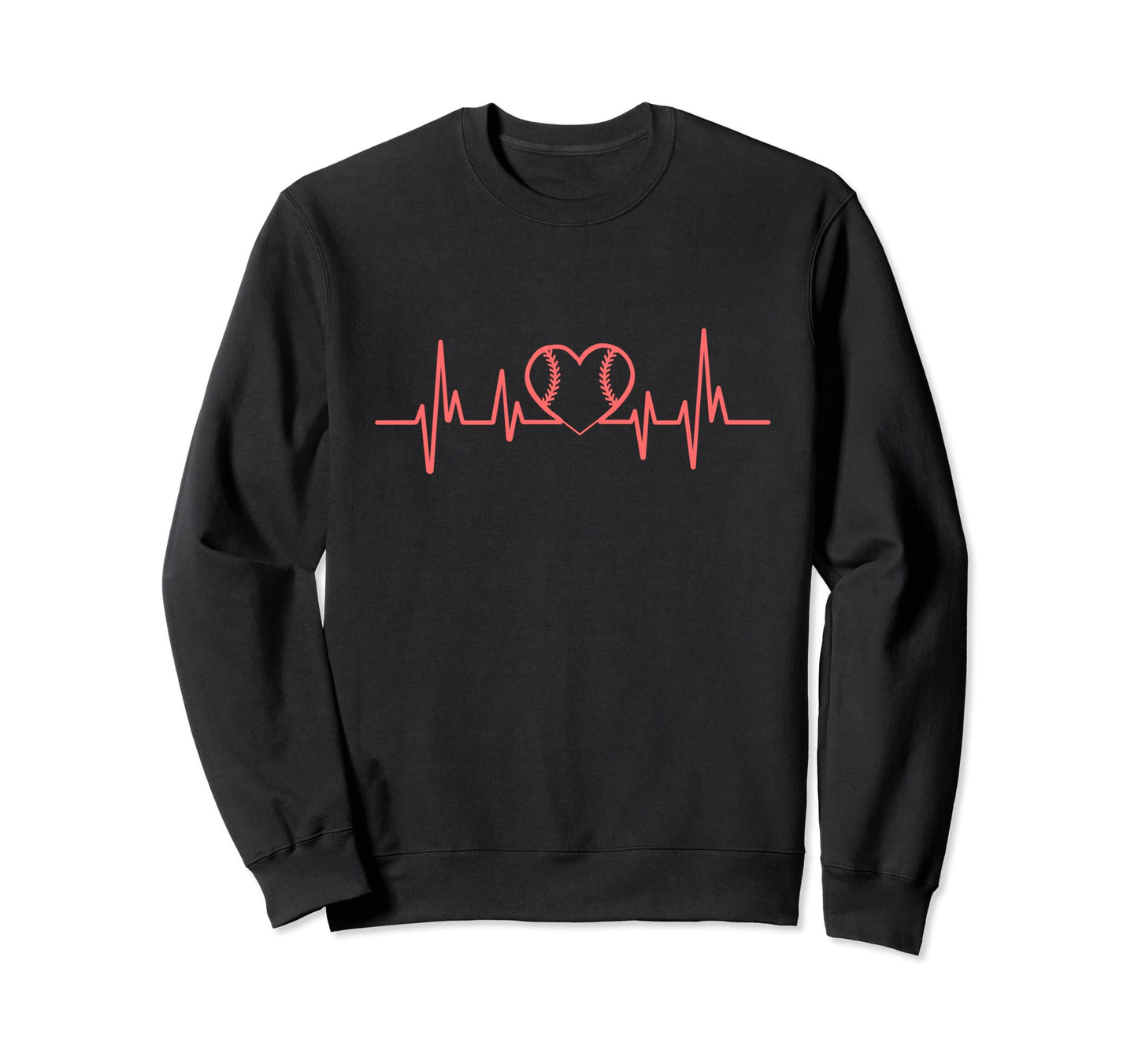 Baseball Heartbeat Baseball Players Sweatshirt - Novelty Apparel Unisex - T-Shirt, Sweatshirt, Hoodie