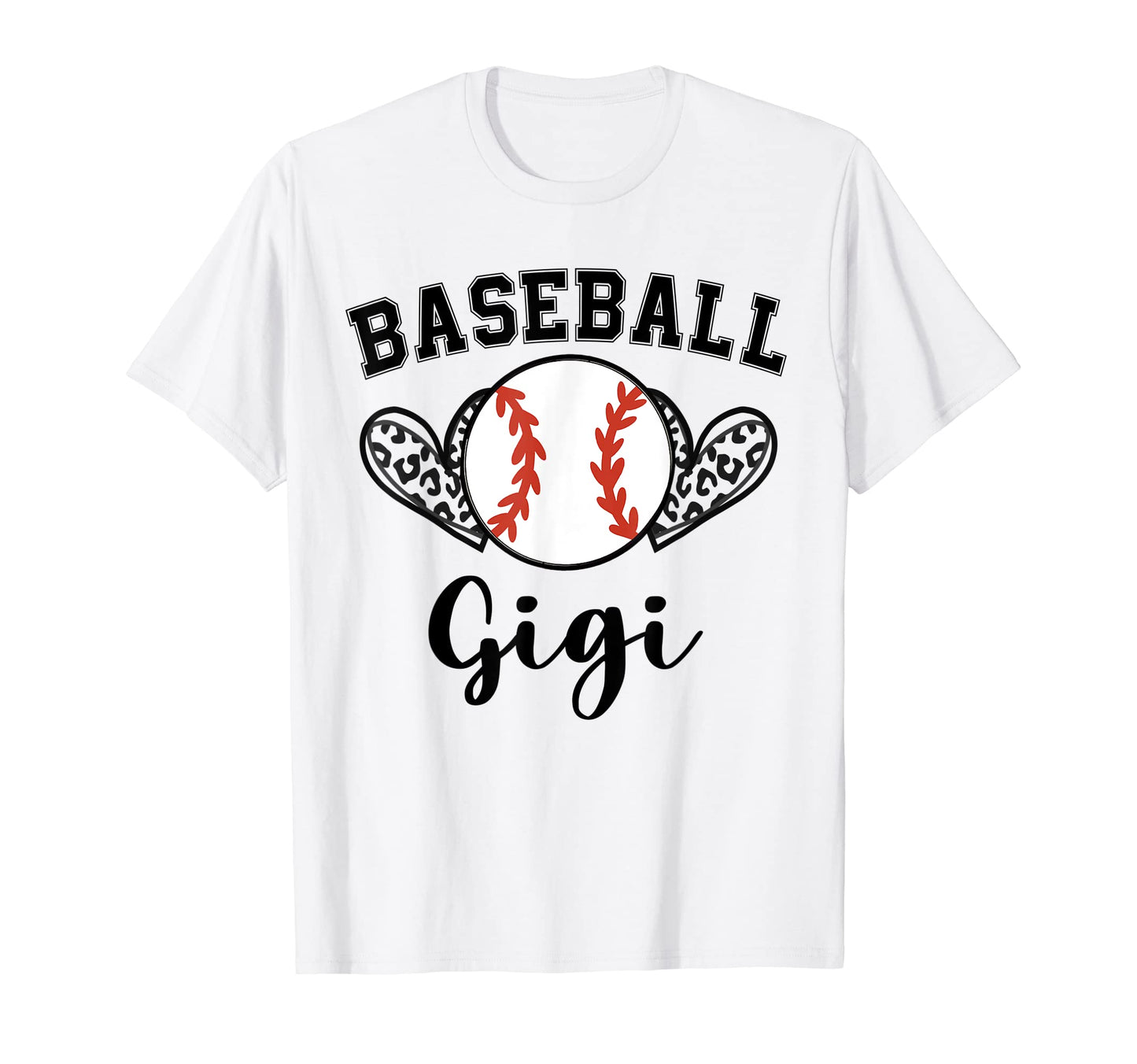Baseball Gigi Leopard Heart Baseball T-Shirt - Trendy Graphic for Adults - T-Shirt, Sweatshirt, Hoodie