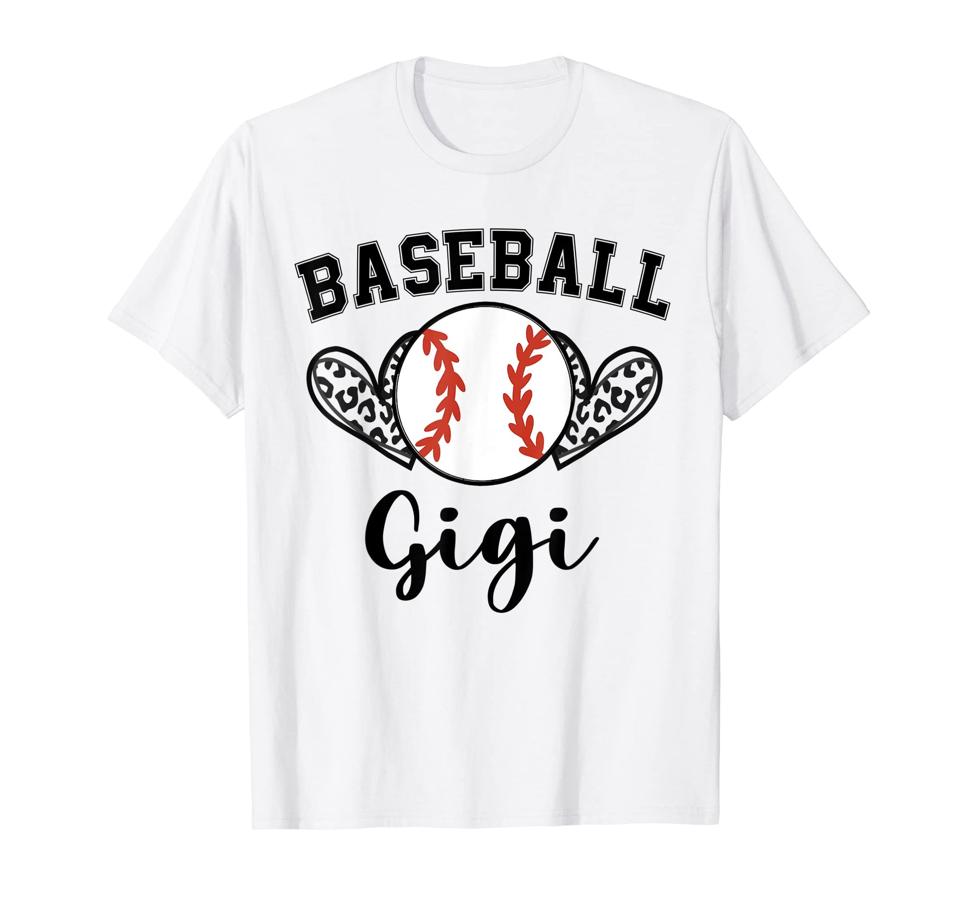 Baseball Gigi Leopard Heart Baseball T-Shirt - Trendy Graphic for Adults - T-Shirt, Sweatshirt, Hoodie