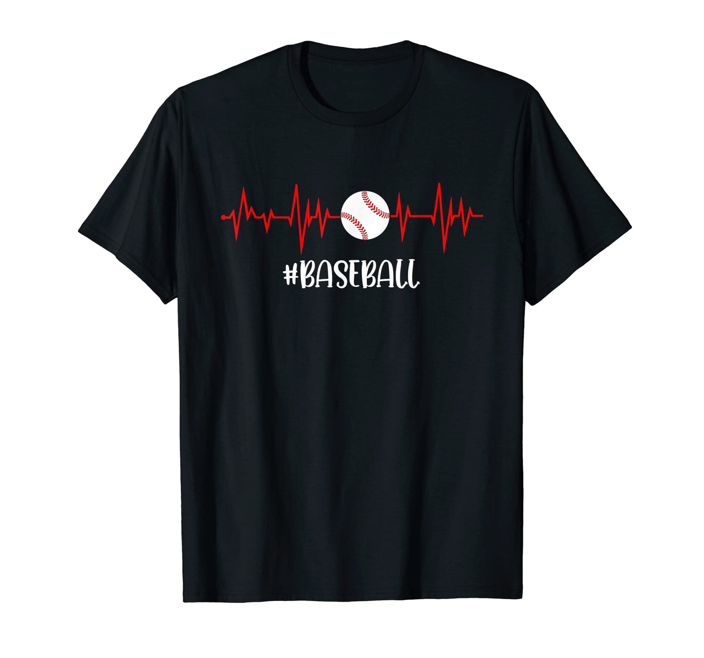 Baseball Lover Sport Heartbeat Baseball T-Shirt - Trendy Graphic Men Women - T-Shirt, Sweatshirt, Hoodie