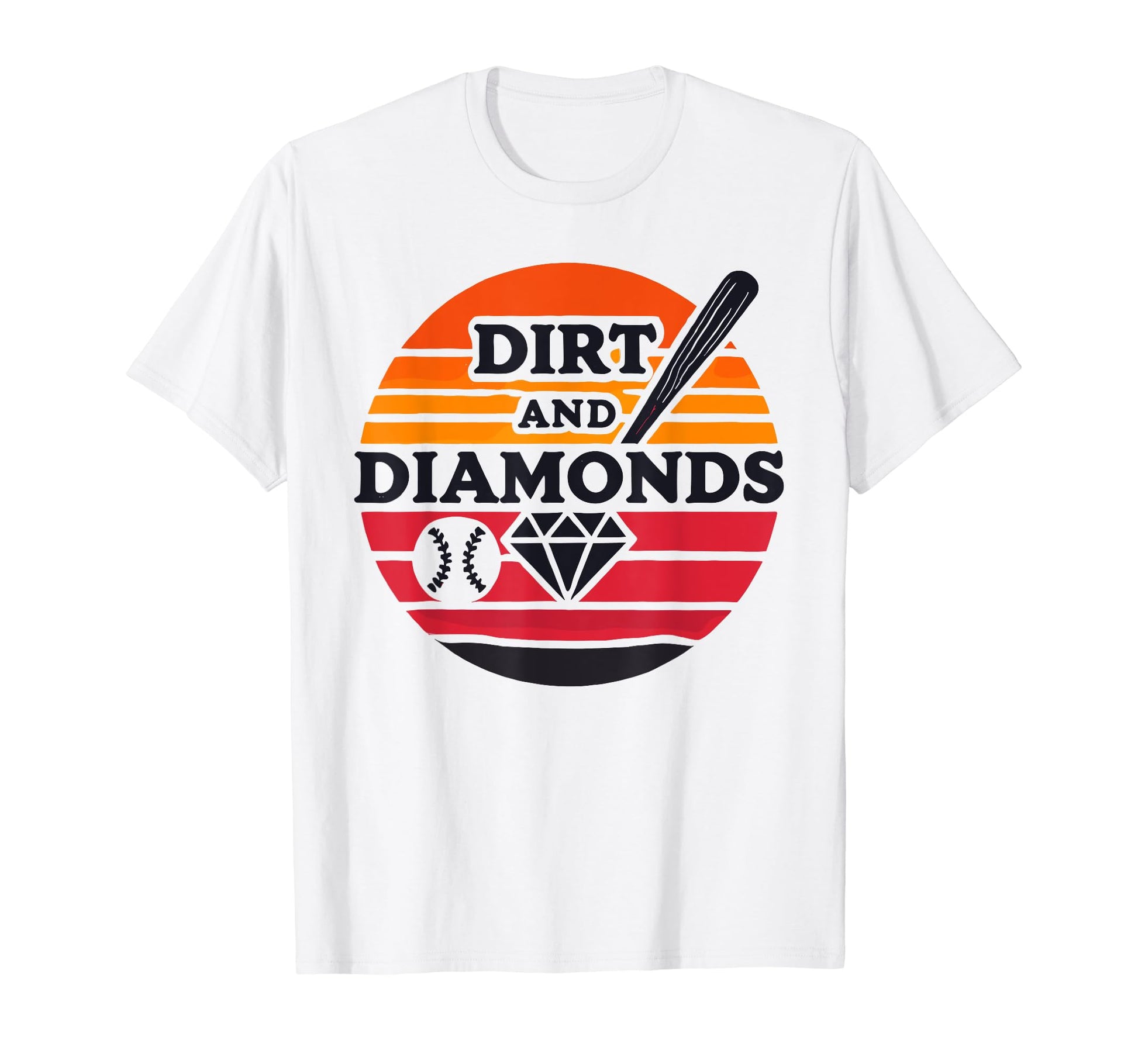 Dirt And Diamonds Baseball Baseball T-Shirt - Minimalist Print Men Women - T-Shirt, Sweatshirt, Hoodie