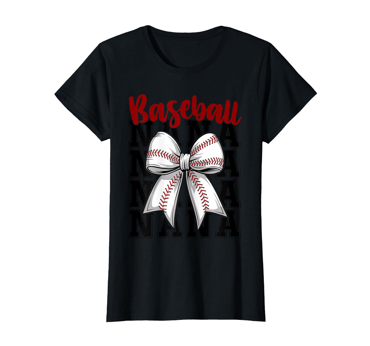 Baseball Nana Coquette Bow Biggest Fan T-Shirt - Aesthetic Graphic Unisex - T-Shirt, Sweatshirt, Hoodie