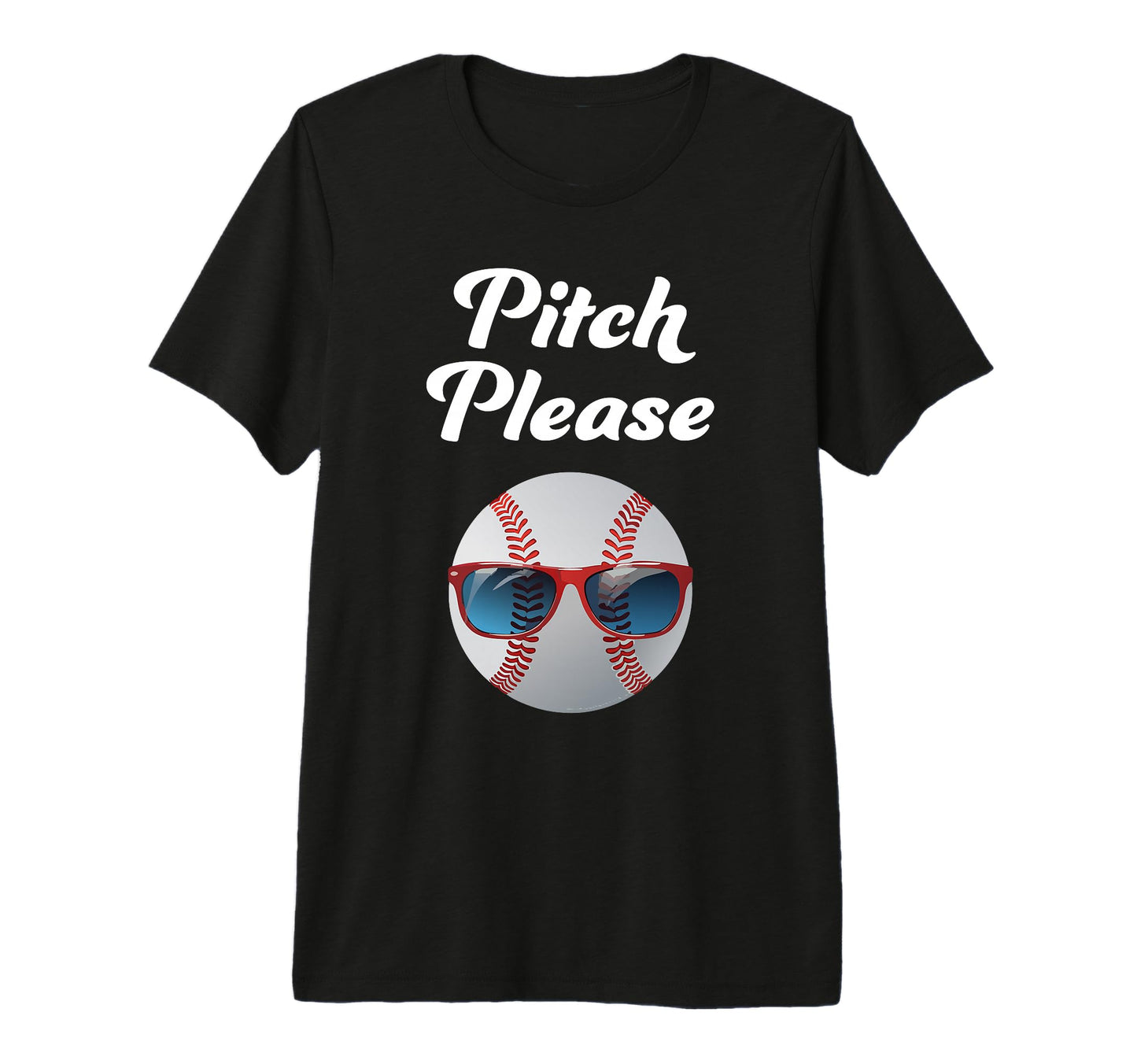 Pitch Please Baseball Fan Tri Blend T-Shirt - Graphic Print Unisex - T-Shirt, Sweatshirt, Hoodie