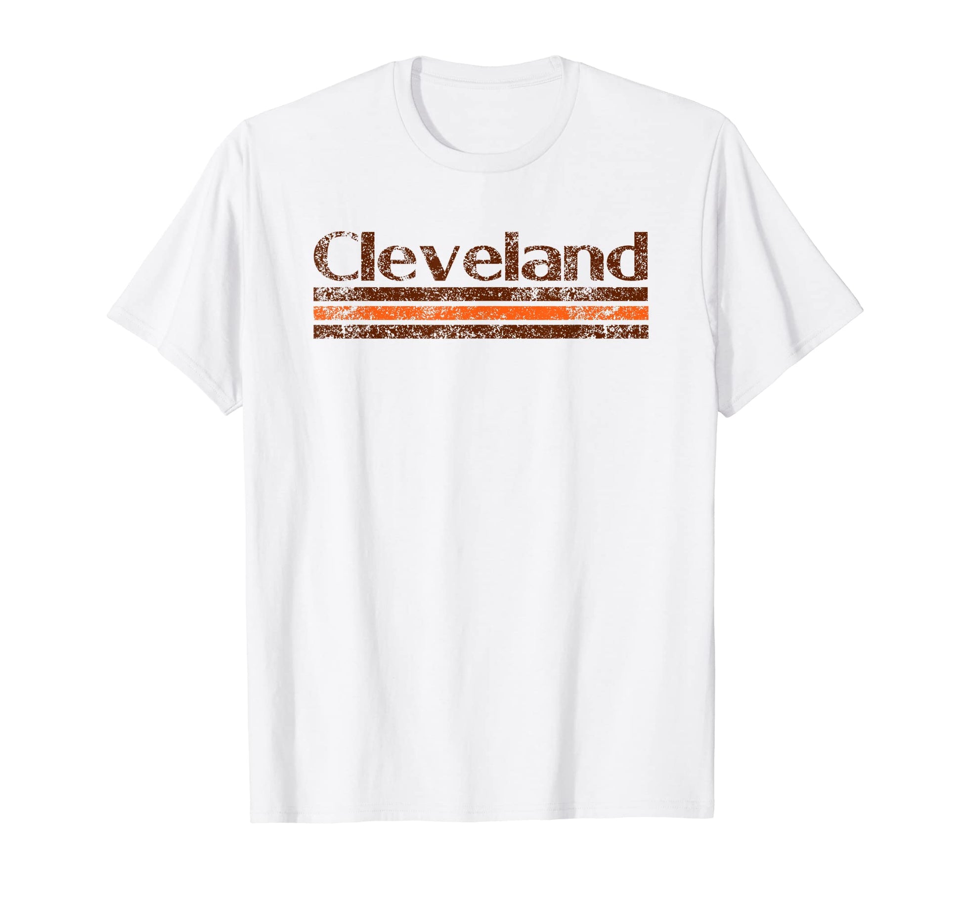 Cleveland Ohio Weathered Stripe Throwback T-Shirt - Graphic Print Unisex - T-Shirt, Sweatshirt, Hoodie