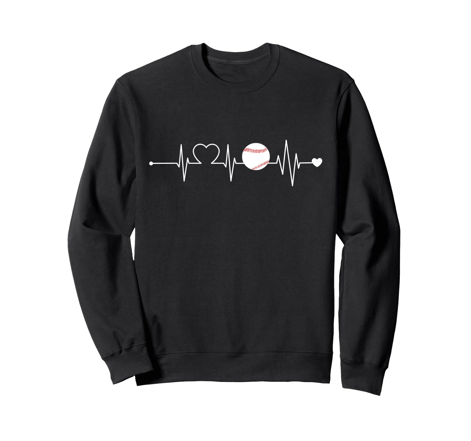 Baseball Heartbeat Baseball Player Sweatshirt - Fun Novelty Design Unisex - T-Shirt, Sweatshirt, Hoodie