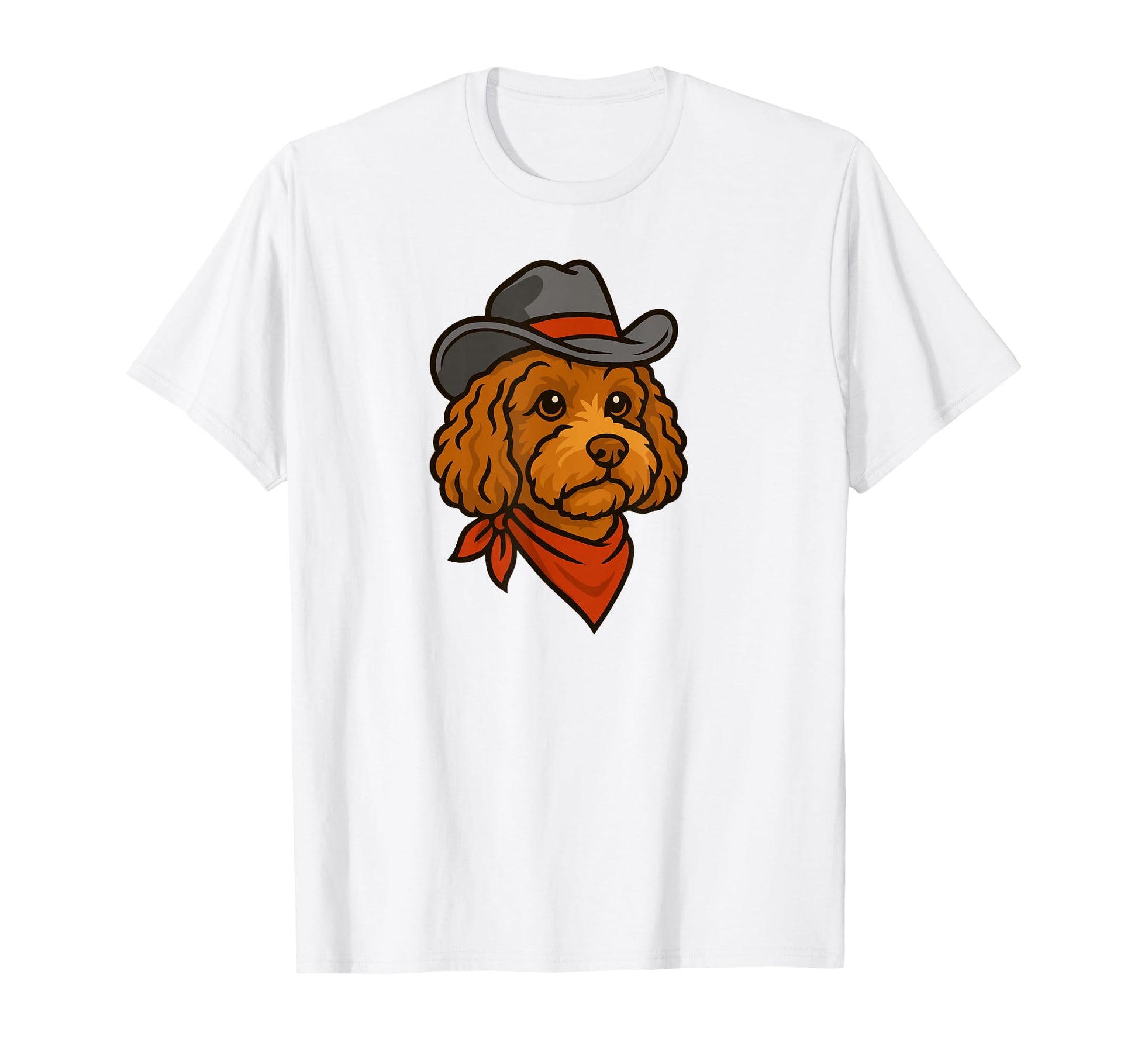 Funny Cowboy Cockapoo Drawing T-Shirt - Streetwear Style for Adults - T-Shirt, Sweatshirt, Hoodie