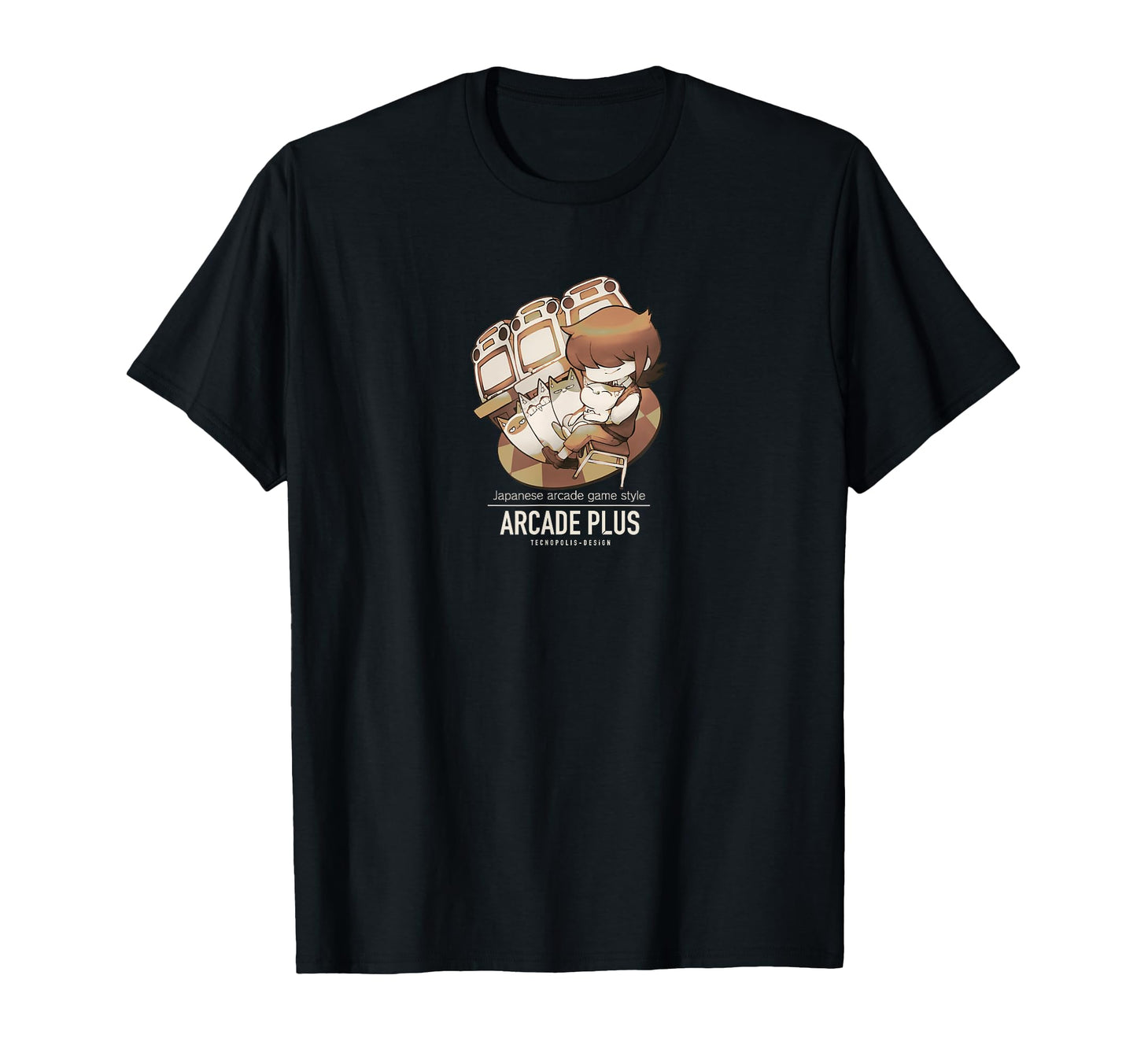 Japan Arcade Cat Color T-Shirt - Unique Graphic Unisex - T-Shirt, Sweatshirt, Hoodie