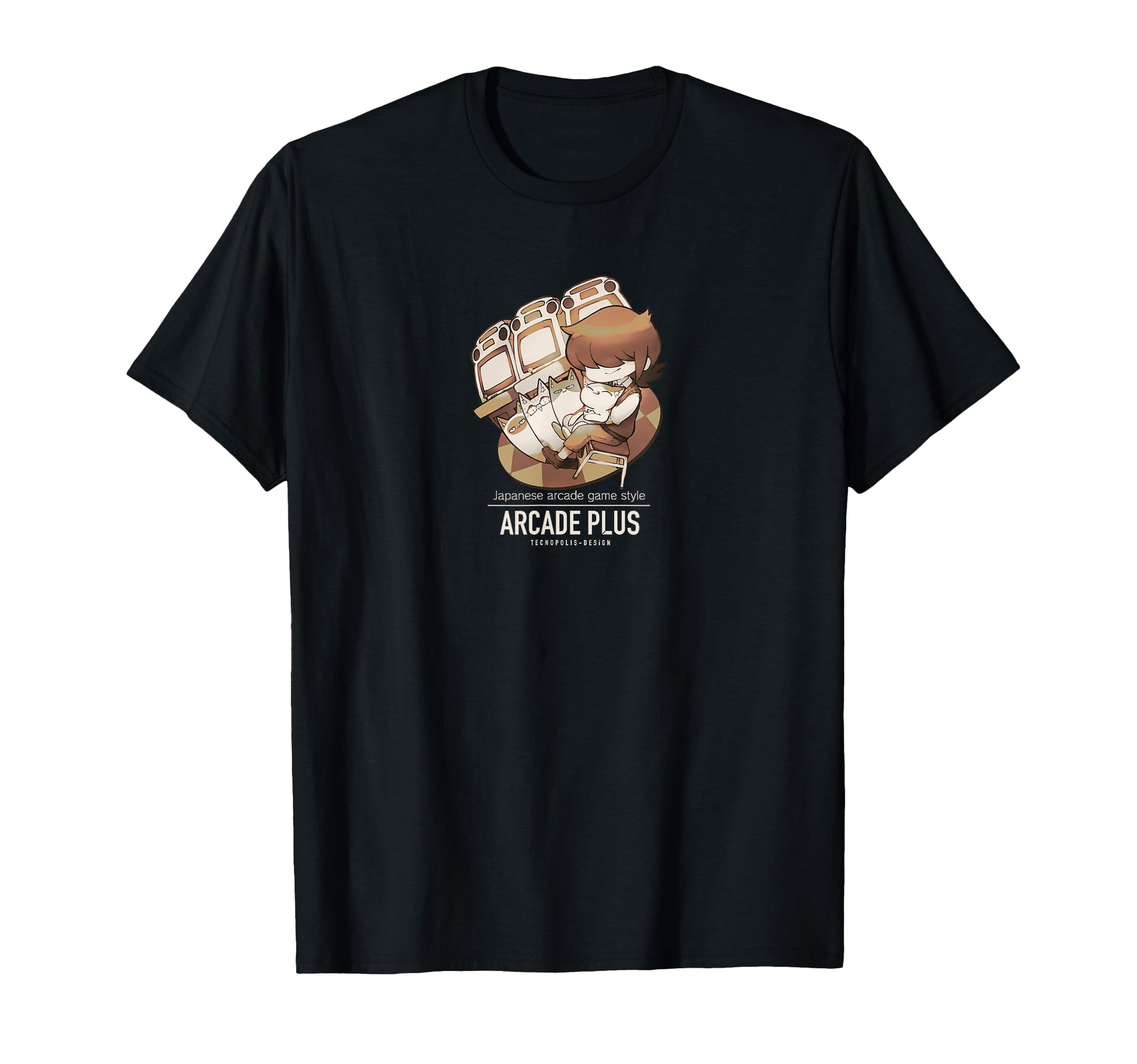 Japan Arcade Cat Color T-Shirt - Unique Graphic Unisex - T-Shirt, Sweatshirt, Hoodie