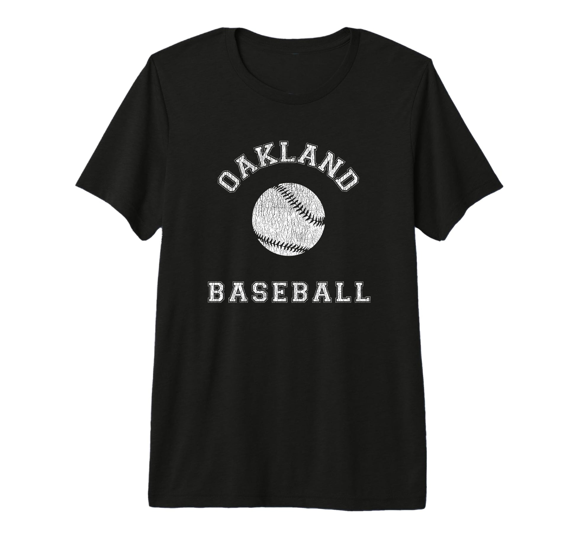 Oakland Baseball Distressed Tri Blend T-Shirt - Graphic Print for Adults - T-Shirt, Sweatshirt, Hoodie
