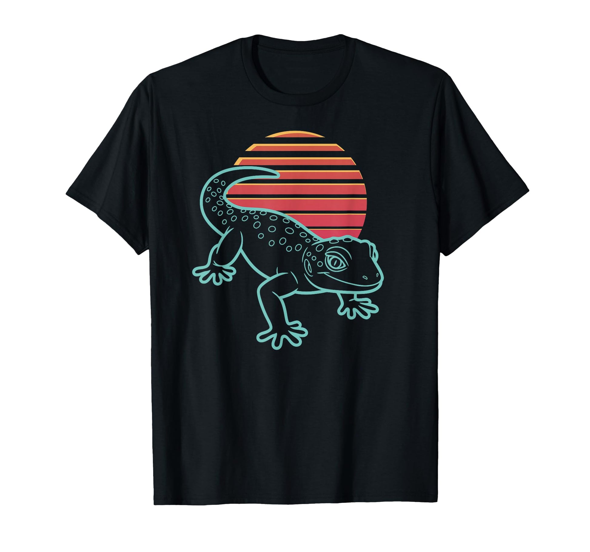 Leopard Gecko Lover Reptile Synthwave T-Shirt - Unique Graphic for Adults - T-Shirt, Sweatshirt, Hoodie