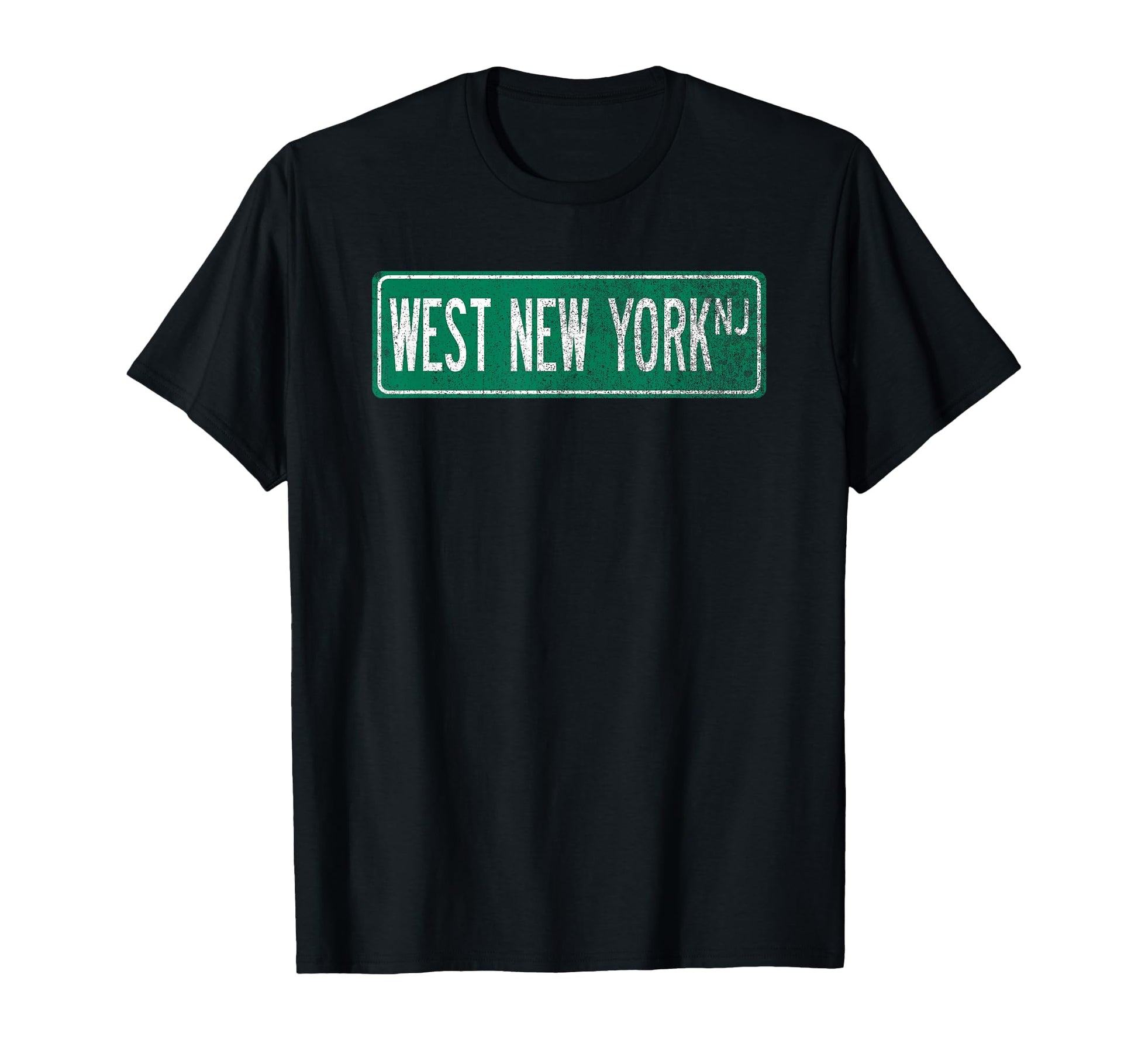 West New York Nj Street Sign T-Shirt - Unique Graphic for Adults - T-Shirt, Sweatshirt, Hoodie