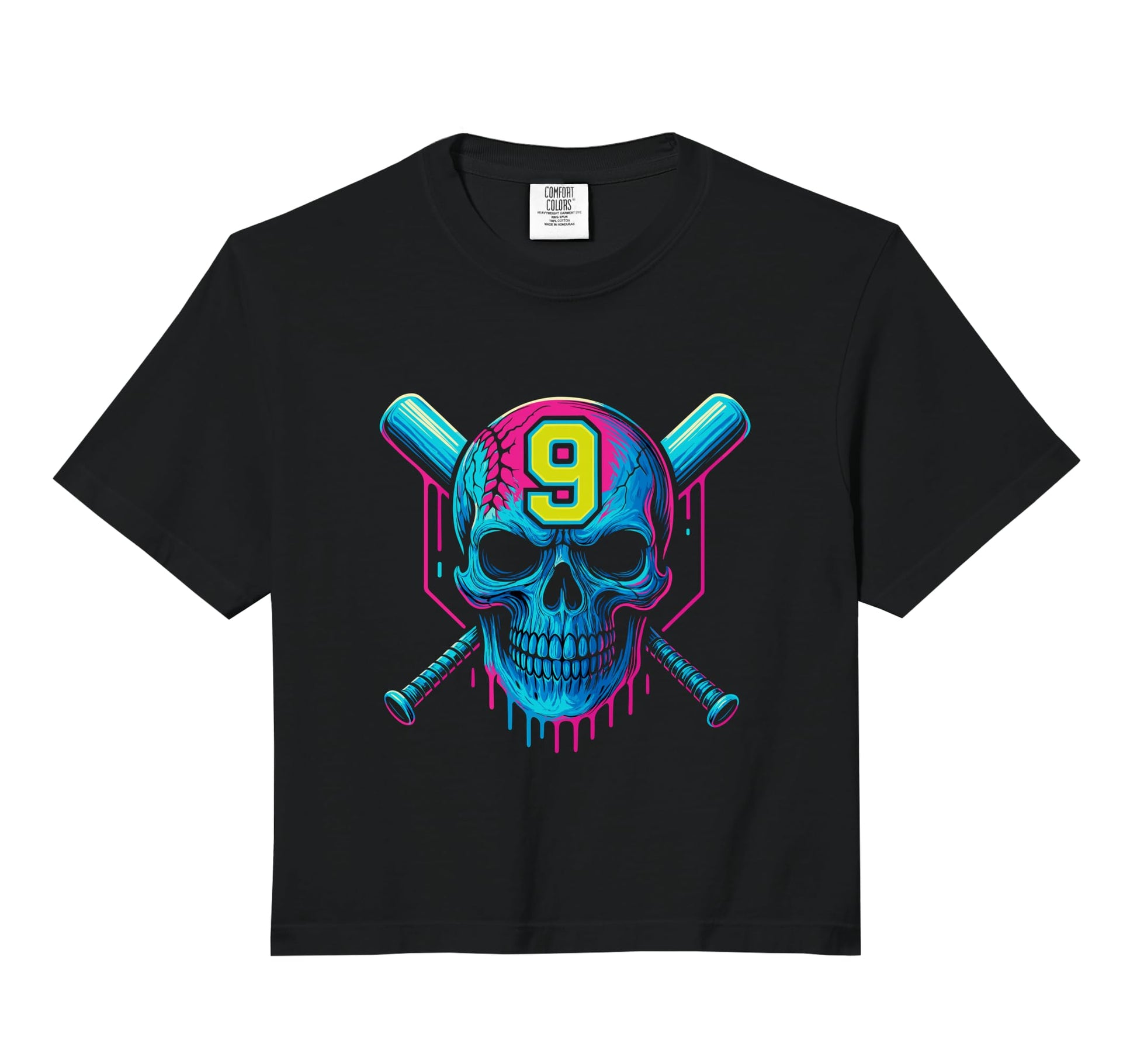 Baseball Skull Drip 9Th Birthday 9 Sweatshirt - Custom Art Print Unisex - T-Shirt, Sweatshirt, Hoodie