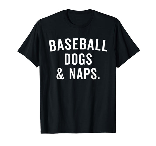 Baseball Dogs Naps Funny Lazy Sport T-Shirt - Custom Art Print for Adults - T-Shirt, Sweatshirt, Hoodie