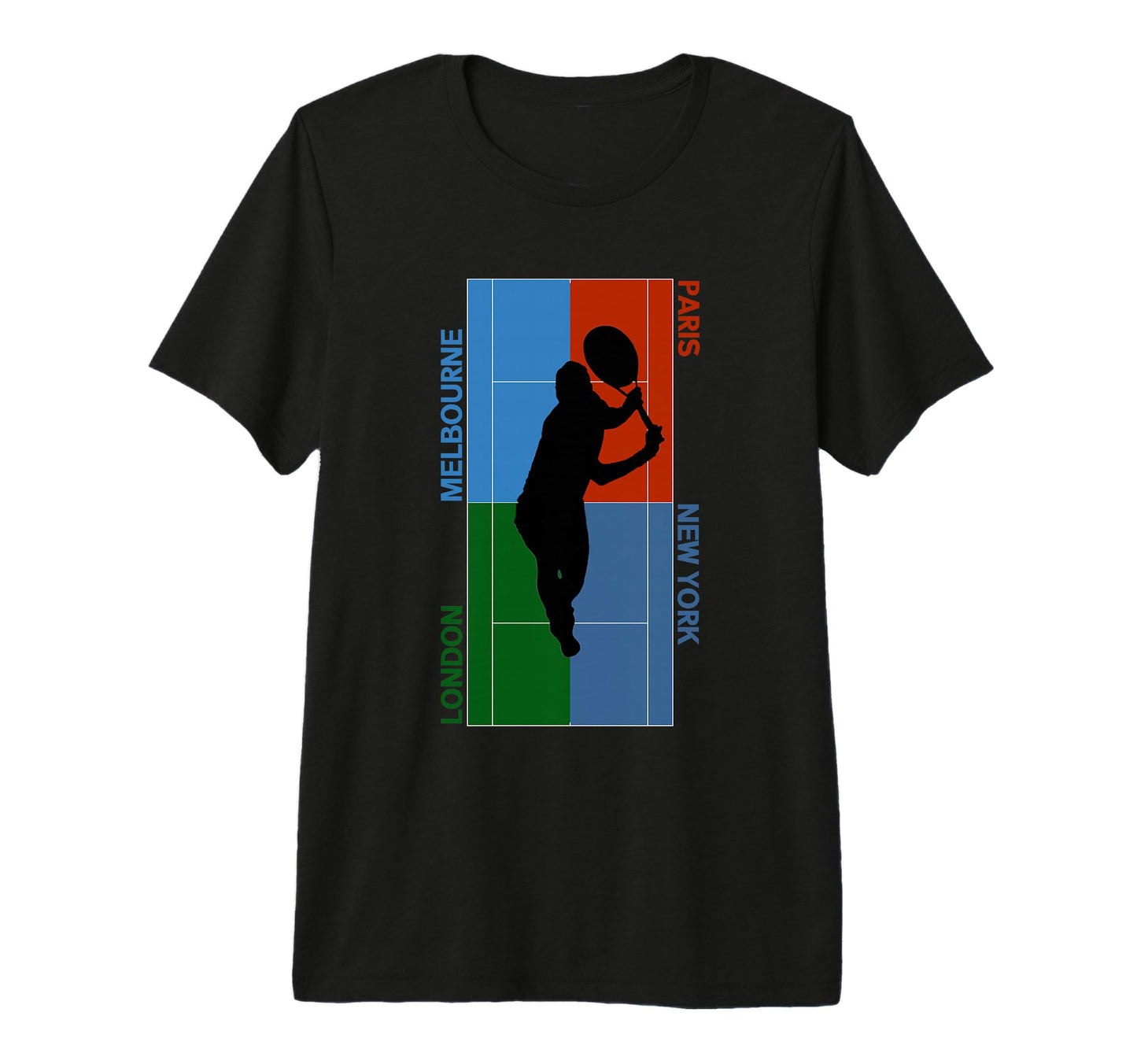 Tennis Grand Slam Courts Tri Blend T-Shirt - Streetwear Style Men Women - T-Shirt, Sweatshirt, Hoodie