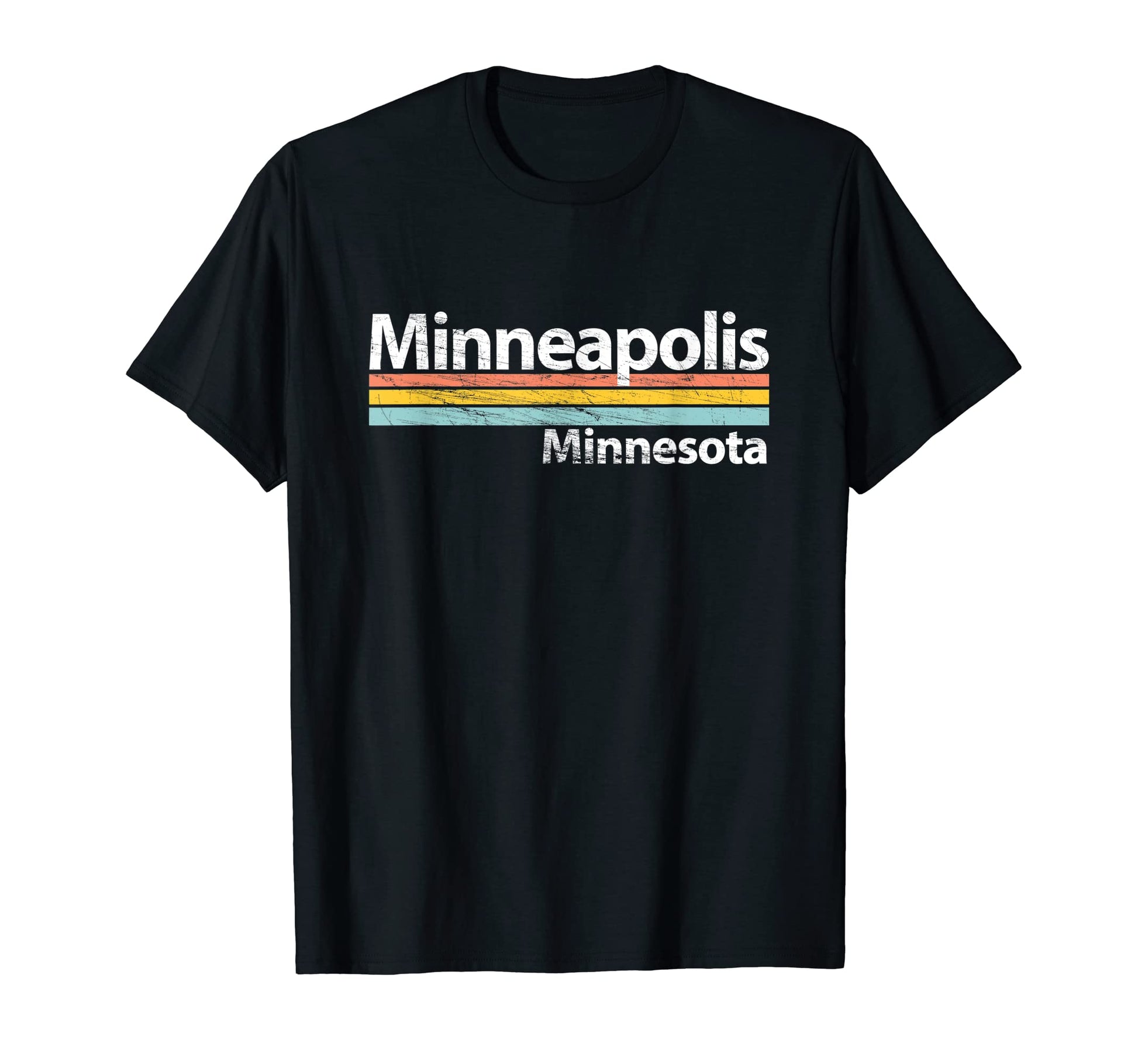 Minneapolis Minnesota Worn Stripes T-Shirt - Casual Everyday Wear Unisex - T-Shirt, Sweatshirt, Hoodie