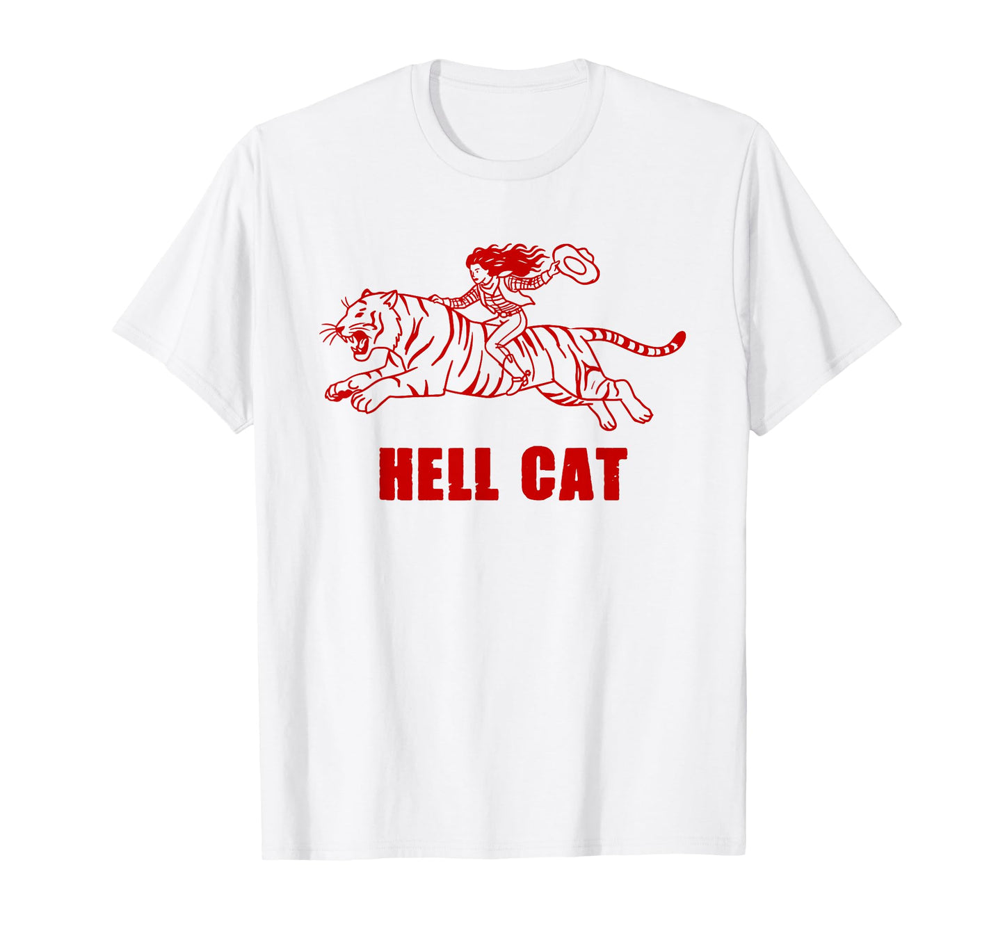 Cowgirl Hell Cat Cowgirl Western Cowboy T-Shirt - Unique Graphic Men Women - T-Shirt, Sweatshirt, Hoodie