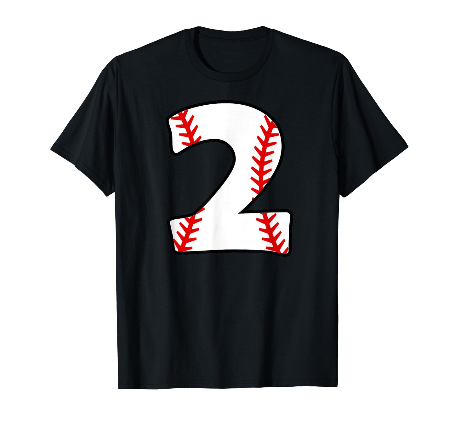 Second Birthday 2Nd Baseball Number 2 T-Shirt - Novelty Apparel Unisex - T-Shirt, Sweatshirt, Hoodie