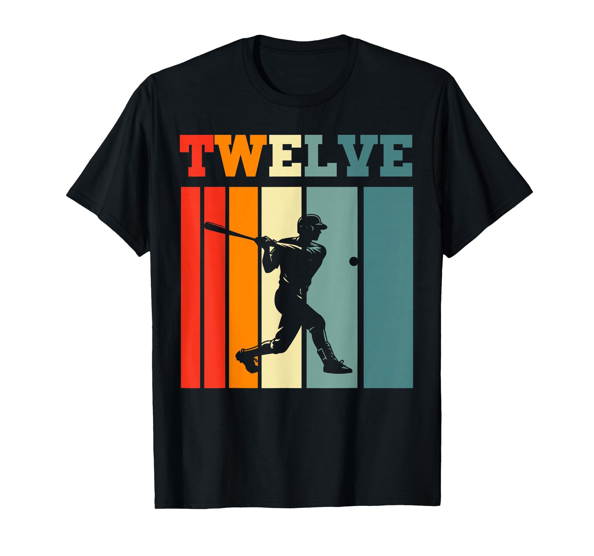 Twelve Baseball 12Th Bday Party 12 Years Old T-Shirt - Graphic Print Unisex - T-Shirt, Sweatshirt, Hoodie