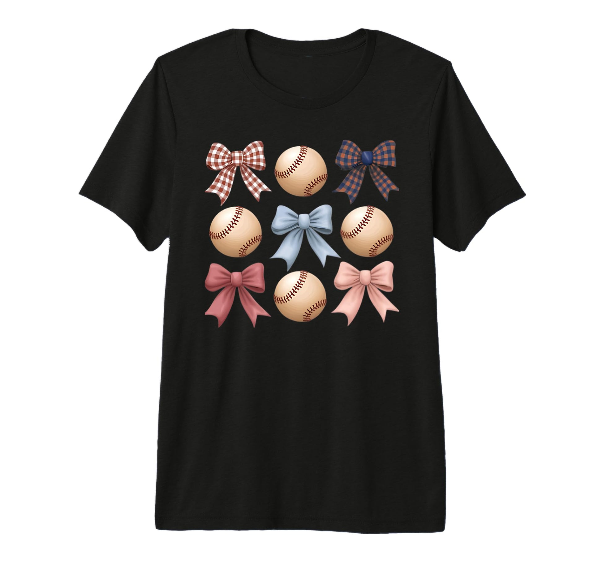 Baseball Coquette Bow Mom Sister Tri T-Shirt - Streetwear Style Unisex - T-Shirt, Sweatshirt, Hoodie