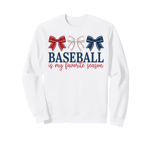 Baseball Is My Favorite Season Sweatshirt - Custom Art Print for Adults - T-Shirt, Sweatshirt, Hoodie