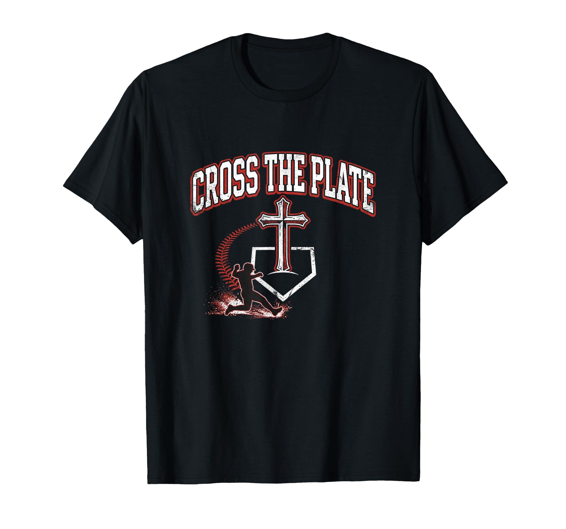 Cross Plate Christian Baseball Faith T-Shirt - Fun Novelty Design Unisex - T-Shirt, Sweatshirt, Hoodie