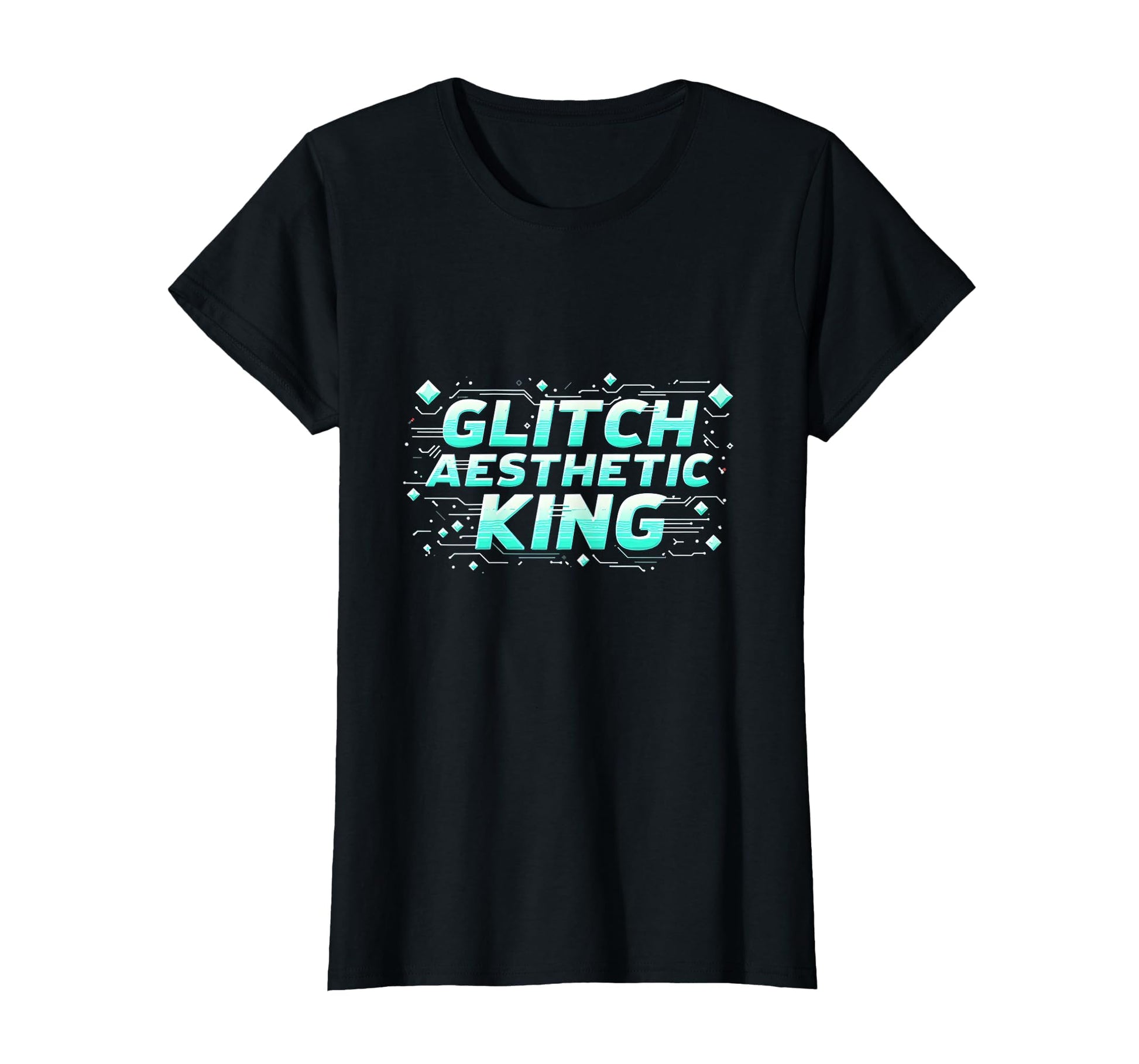Y2K Glitch Aesthetic King T-Shirt - Casual Everyday Wear Men Women - T-Shirt, Sweatshirt, Hoodie