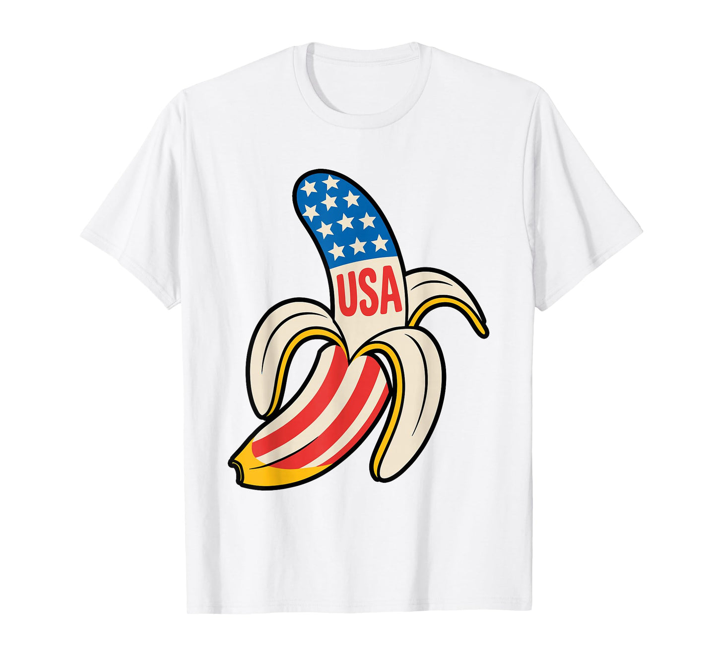 Funny Banana Baseball Usa Flag T-Shirt - Custom Art Print for Adults - T-Shirt, Sweatshirt, Hoodie