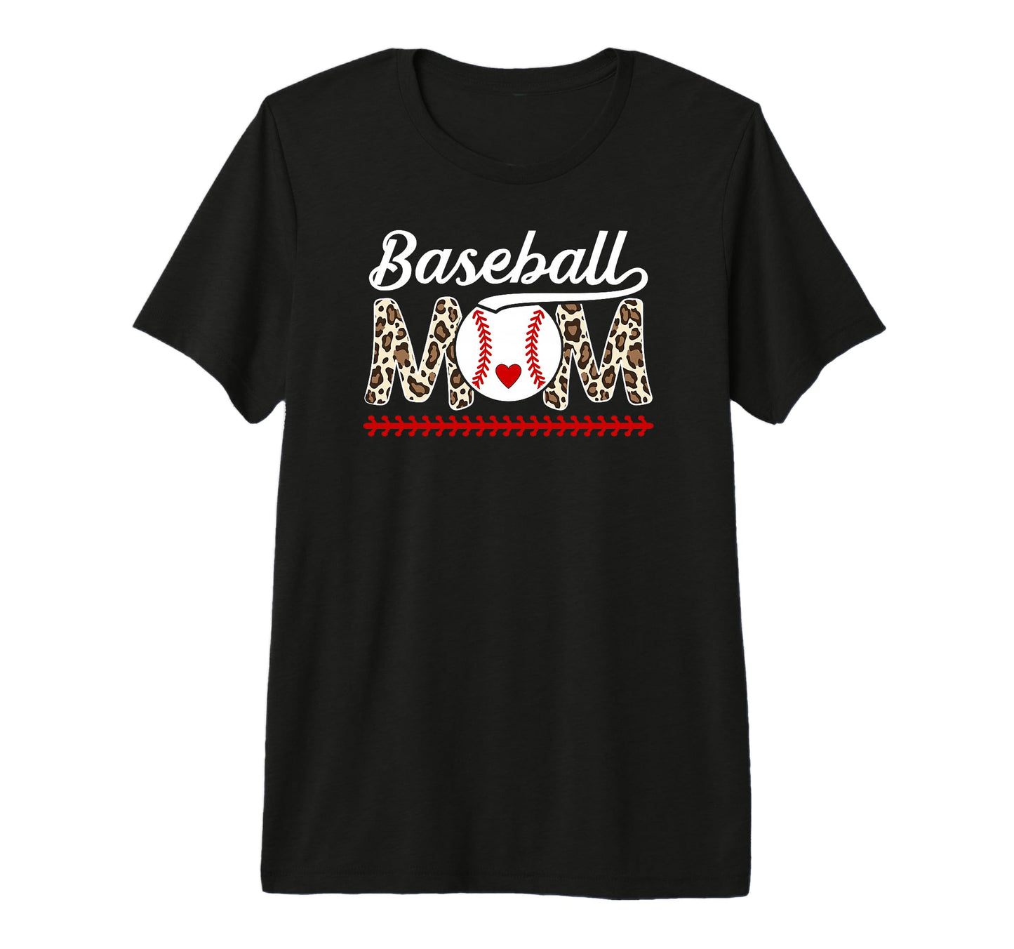 Baseball Mom Leopard Mom Baseball T-Shirt - Unique Graphic for Adults - T-Shirt, Sweatshirt, Hoodie