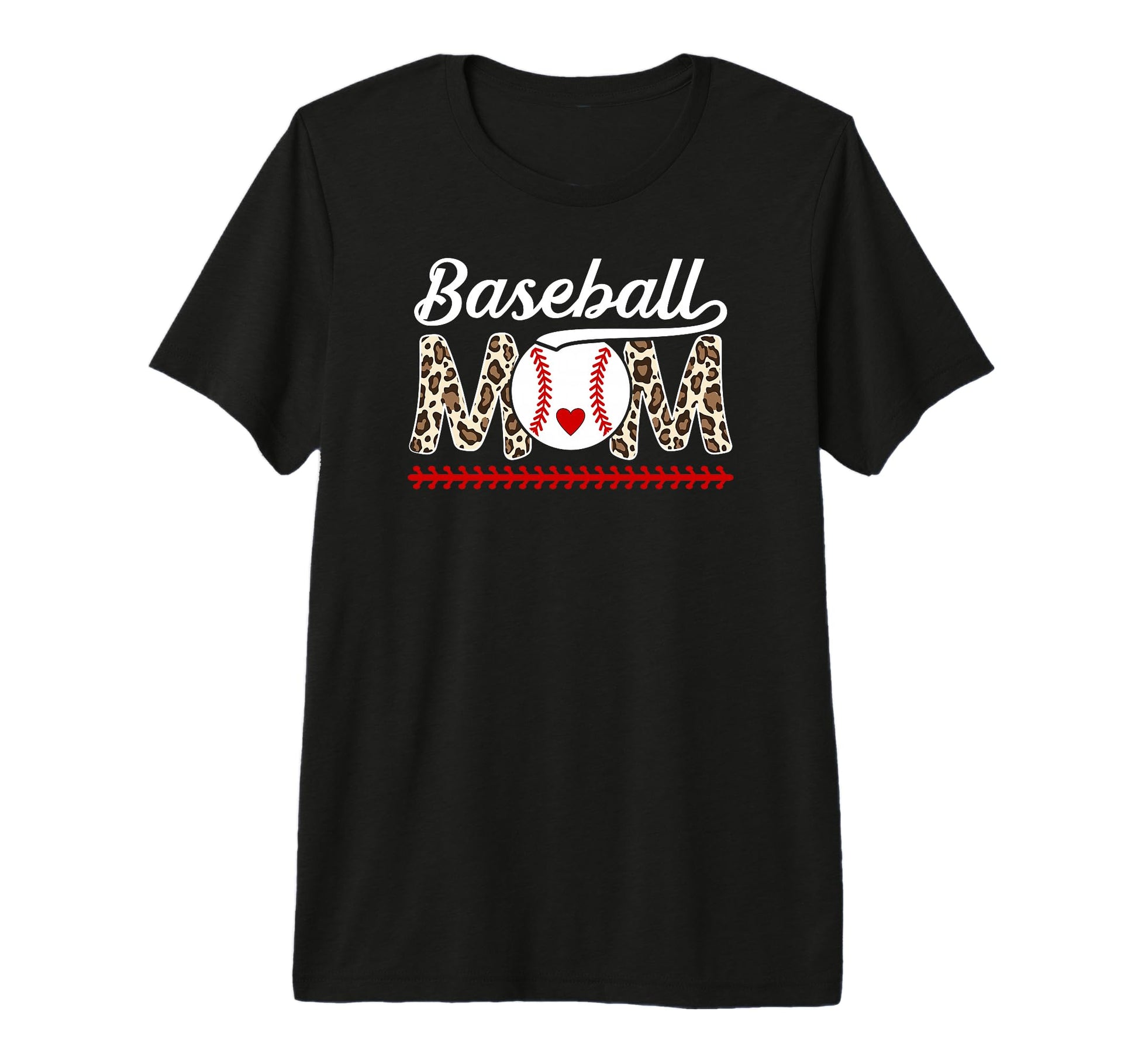 Baseball Mom Leopard Mom Baseball T-Shirt - Unique Graphic for Adults - T-Shirt, Sweatshirt, Hoodie