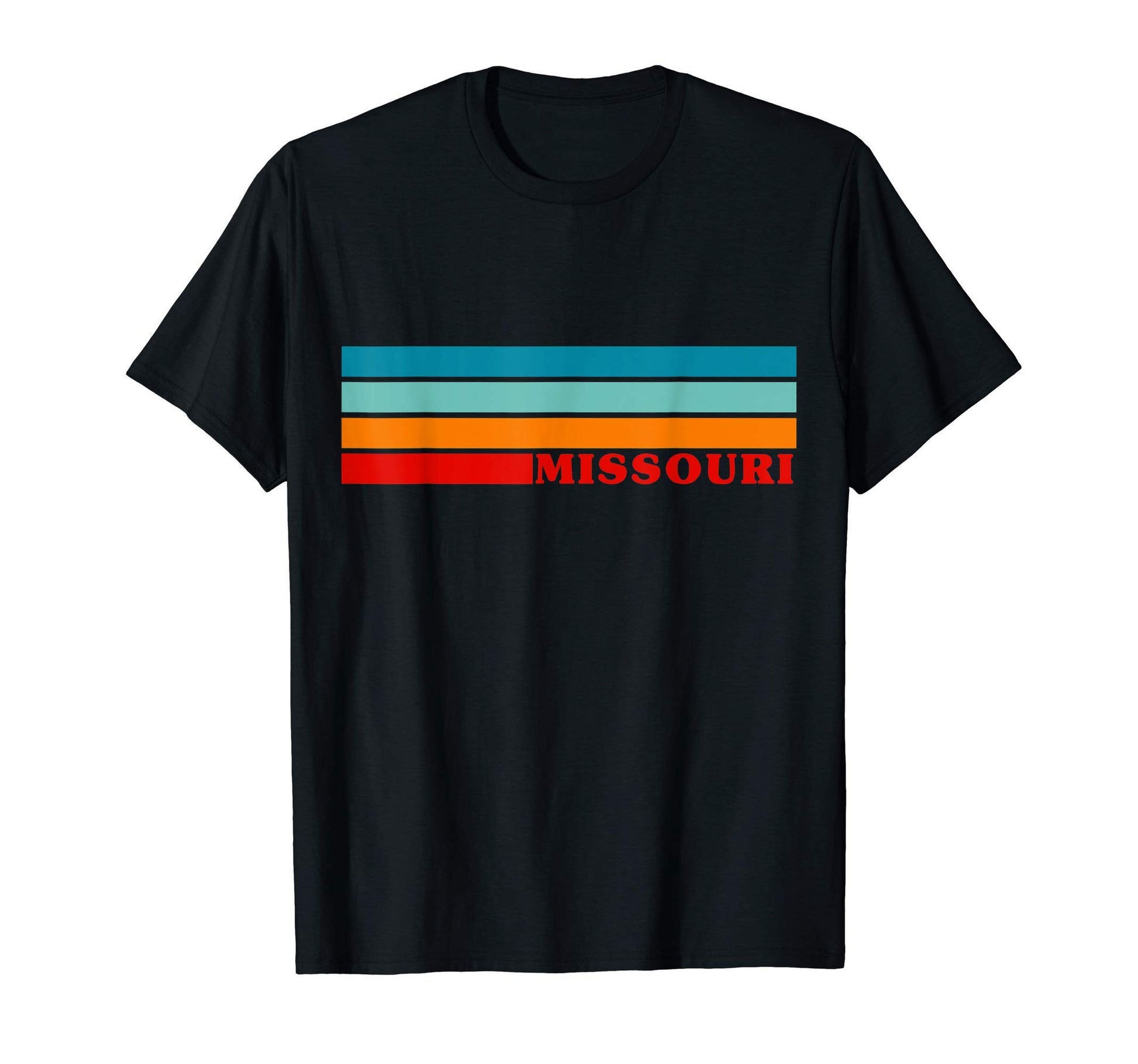 State Missouri Colorful 70S Stripes T-Shirt - Casual Everyday Wear Unisex - T-Shirt, Sweatshirt, Hoodie