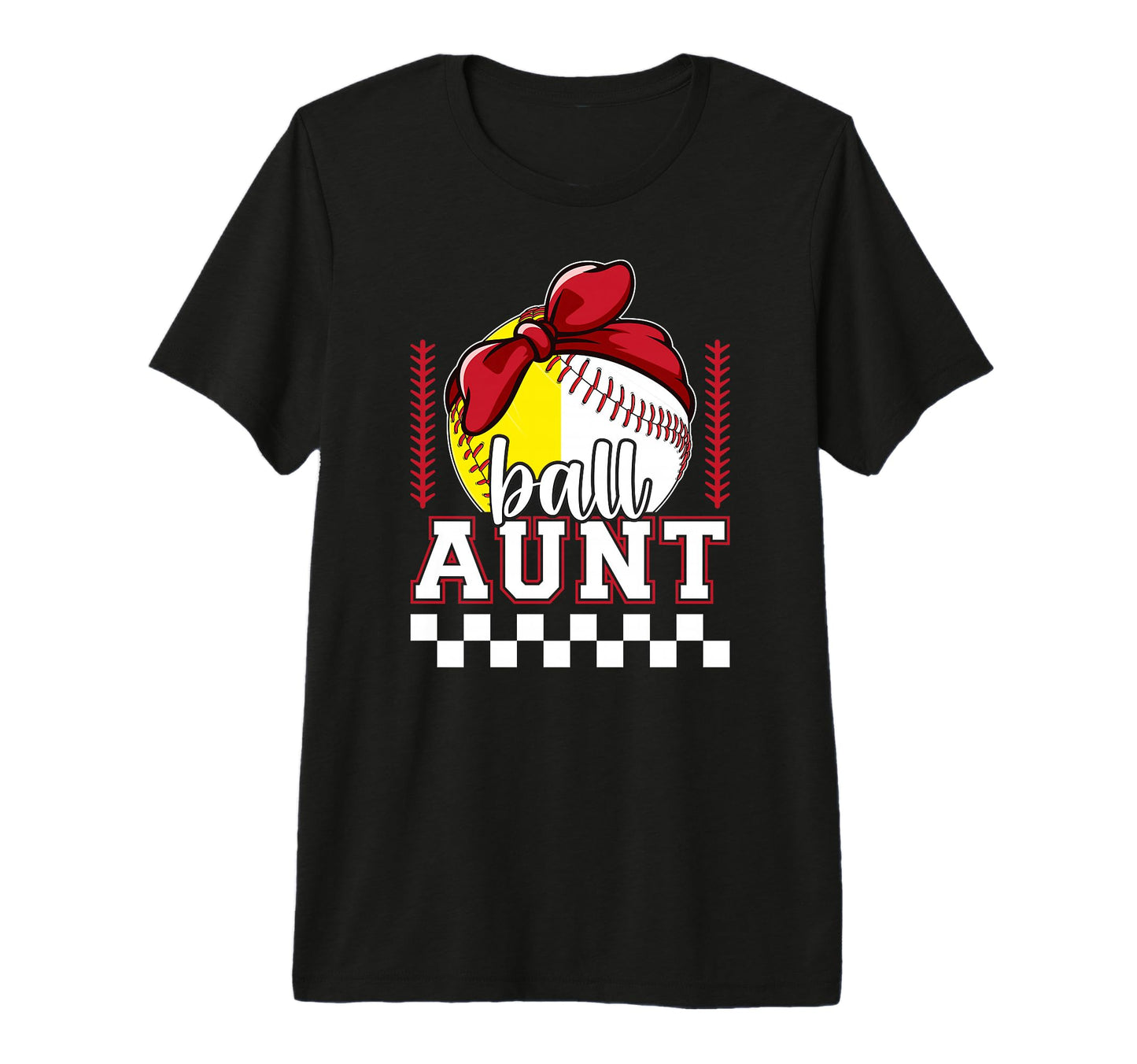 Ball Aunt Coquette Baseball Softball T-Shirt - Custom Art Print Unisex - T-Shirt, Sweatshirt, Hoodie