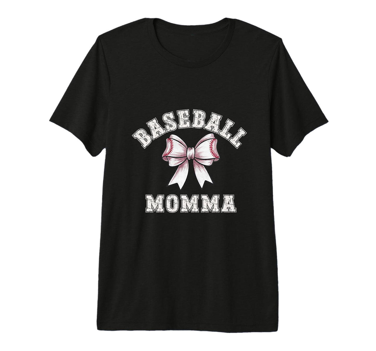 Coquette Baseball Momma Bow Game T-Shirt - Casual Everyday Wear Men Women - T-Shirt, Sweatshirt, Hoodie