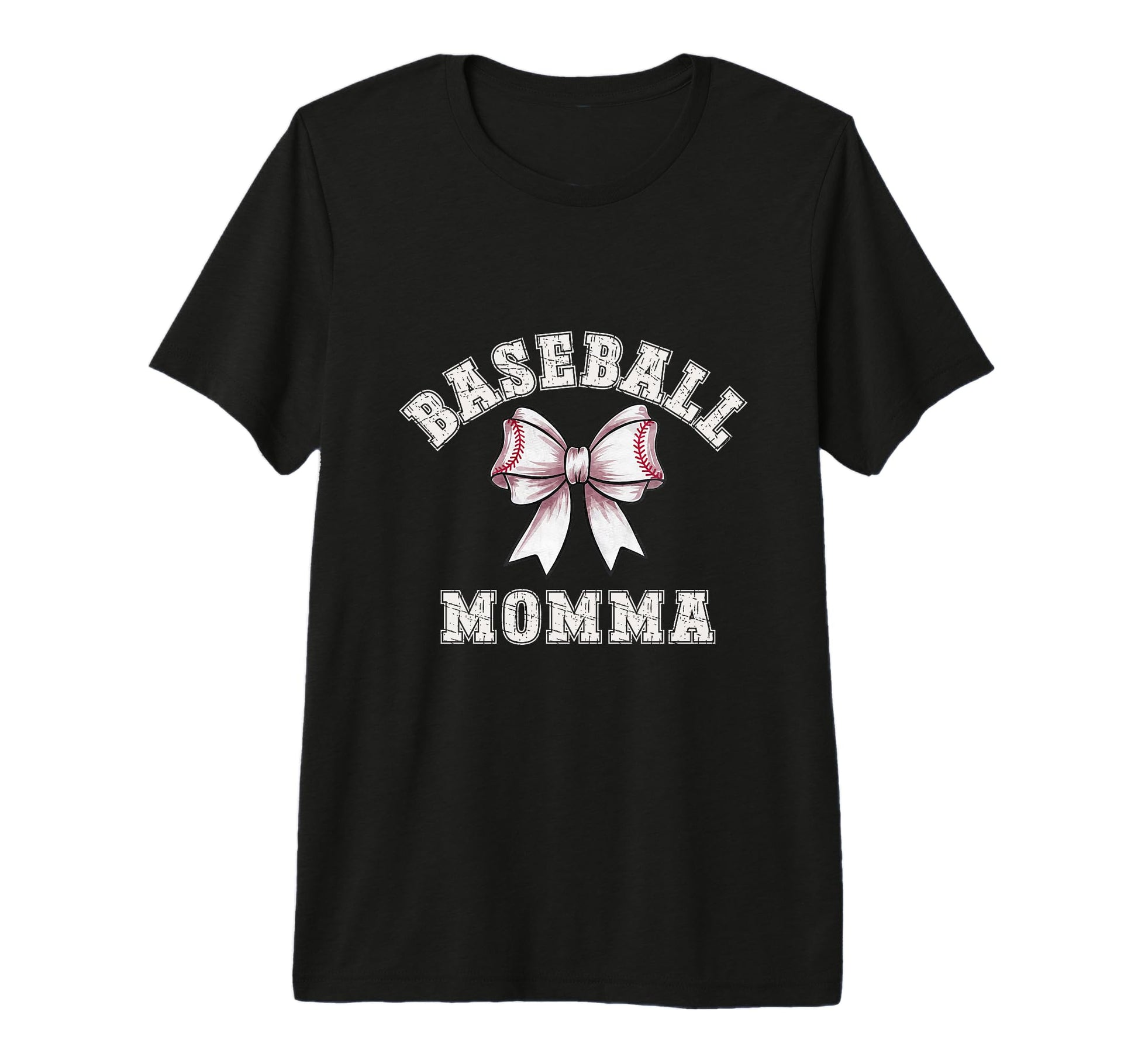 Coquette Baseball Momma Bow Game T-Shirt - Casual Everyday Wear Men Women - T-Shirt, Sweatshirt, Hoodie