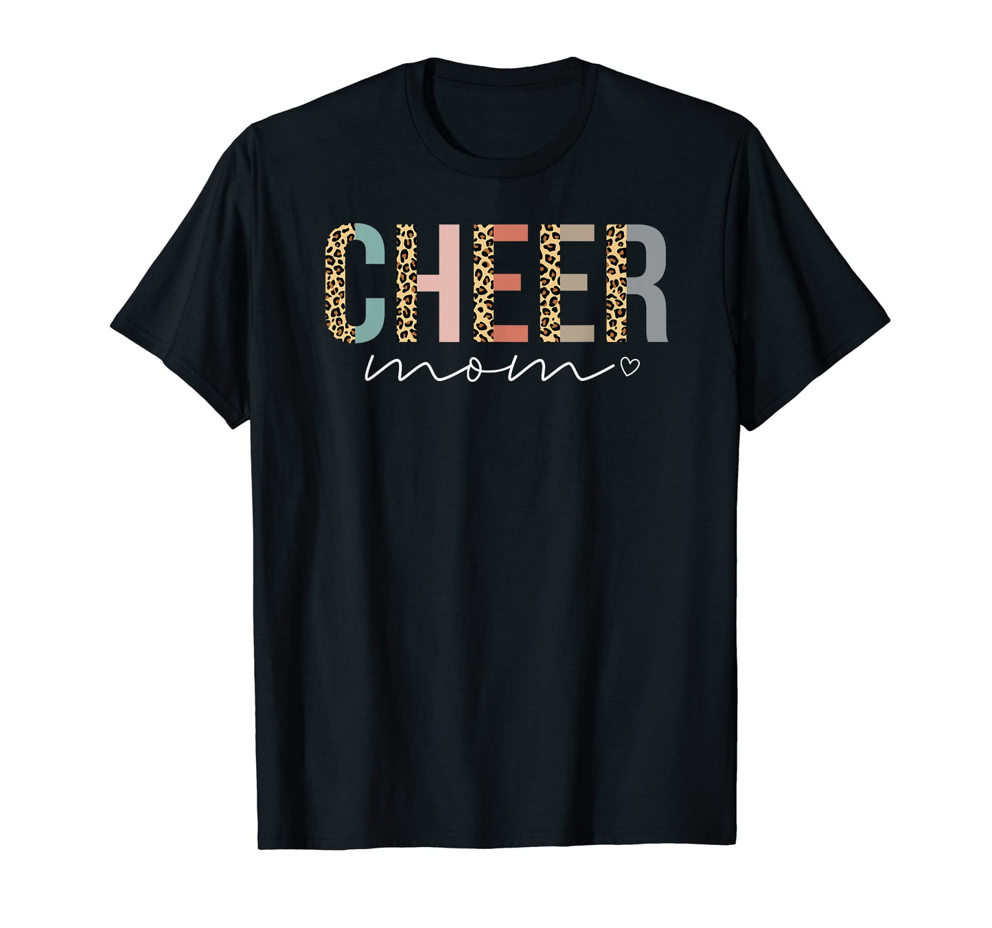 Cheer Mom Gifts Leopard Baseball T-Shirt - Casual Everyday Wear Men Women - T-Shirt, Sweatshirt, Hoodie