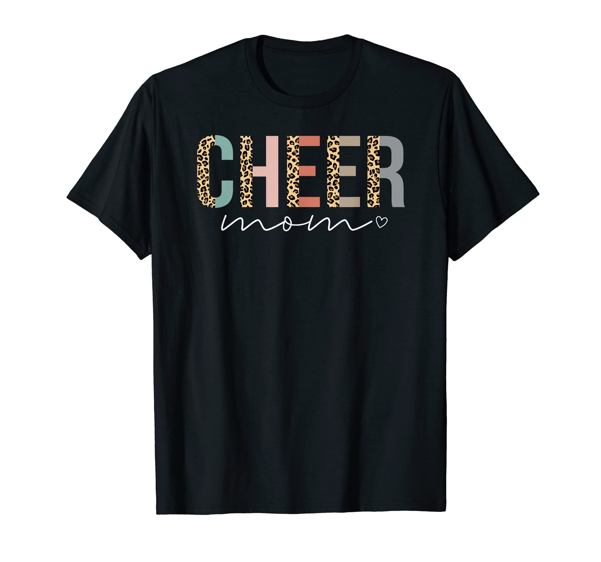 Cheer Mom Gifts Leopard Baseball T-Shirt - Casual Everyday Wear Men Women - T-Shirt, Sweatshirt, Hoodie