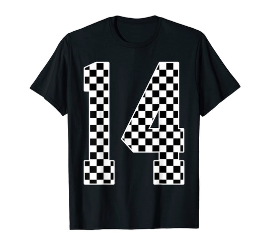 14Th Birthday Race Car Fourteen 14 T-Shirt - Fun Novelty Design for Adults - T-Shirt, Sweatshirt, Hoodie