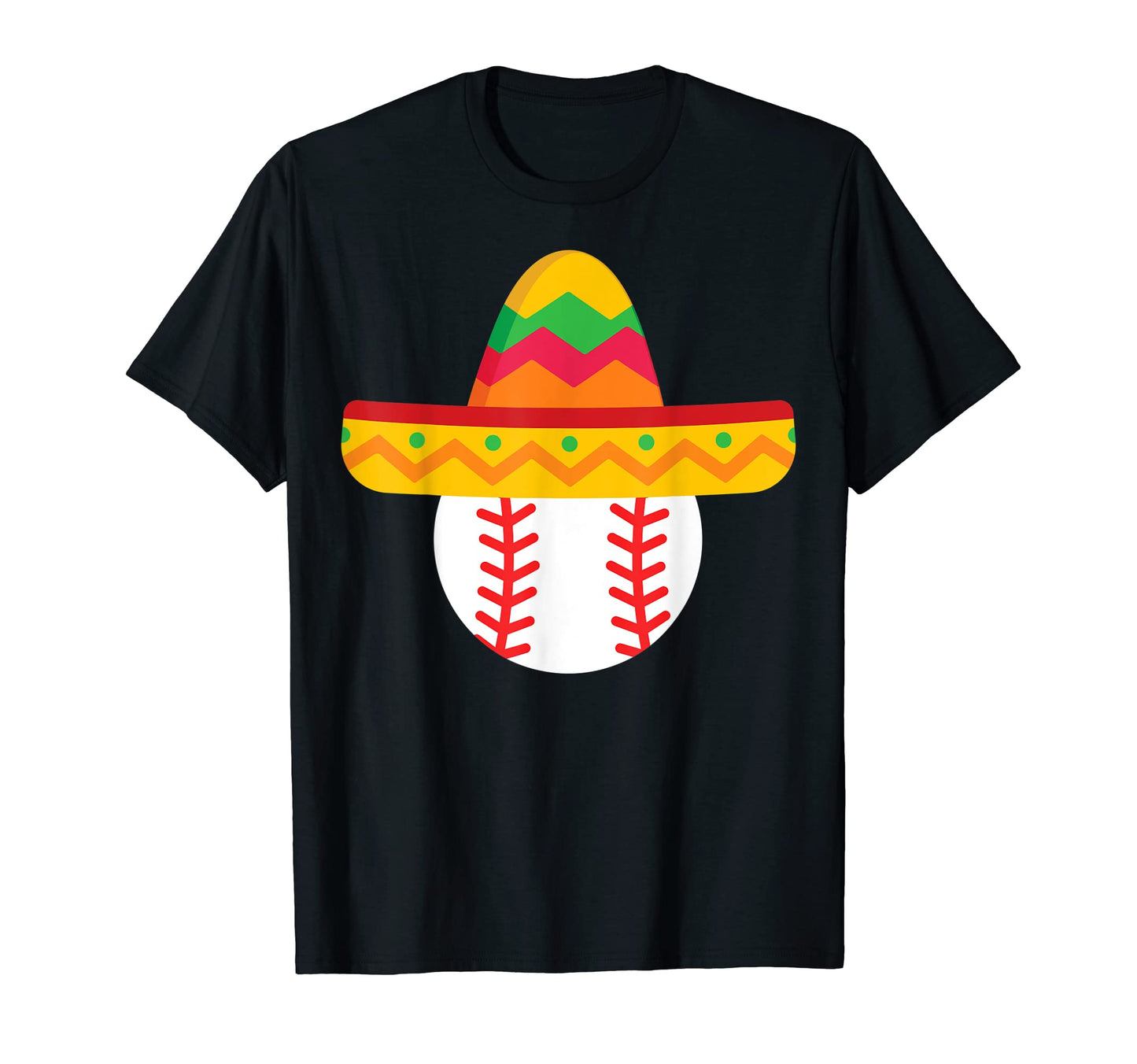 Sombrero Baseball Cinco De Mayo Baseball T-Shirt - Novelty Apparel Unisex - T-Shirt, Sweatshirt, Hoodie