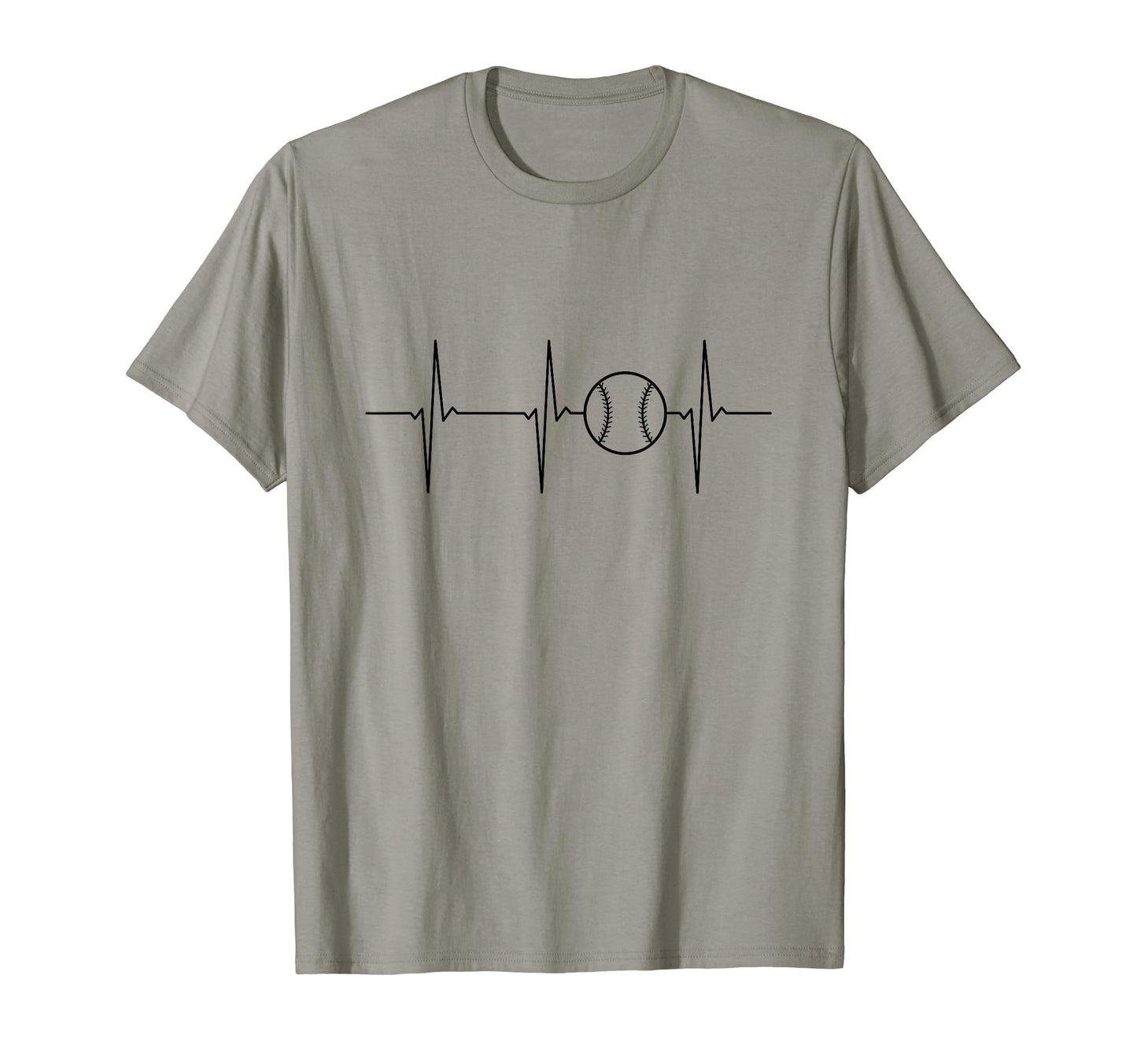 Baseball Ecg Heartbeat Baseball T-Shirt - Fun Novelty Design Men Women - T-Shirt, Sweatshirt, Hoodie