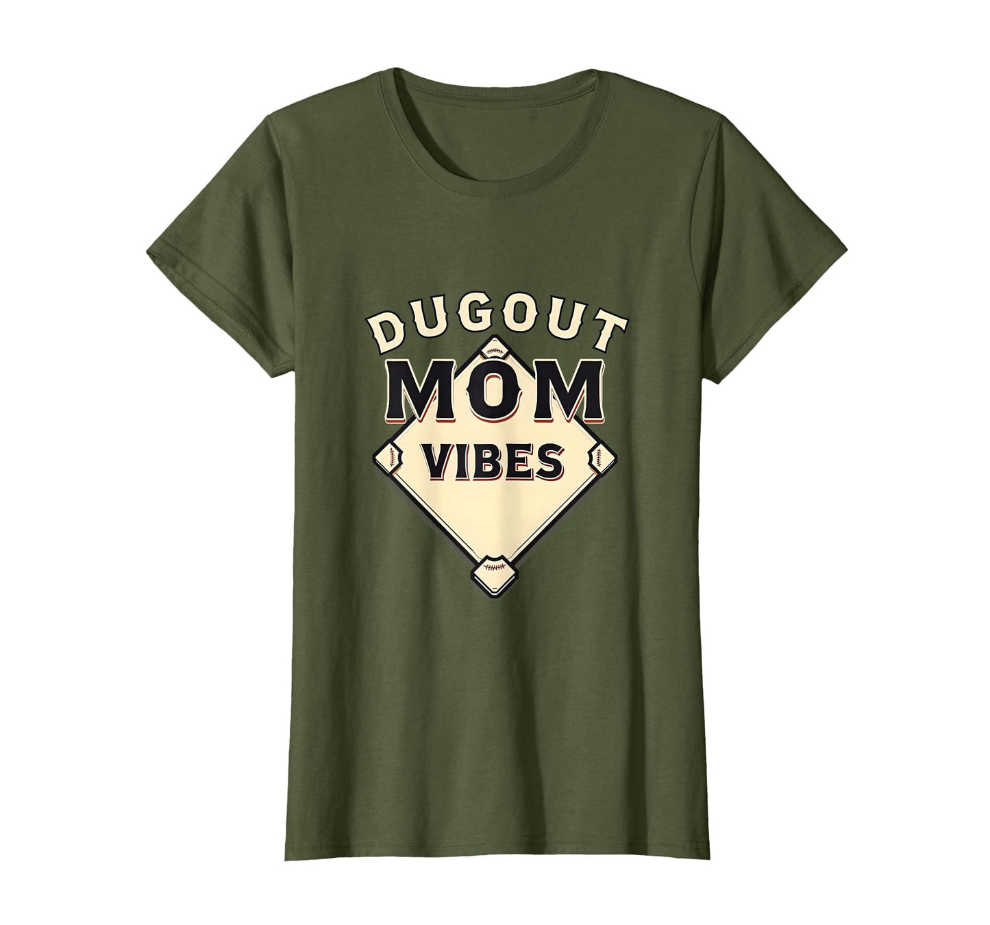 Dugout Mom Vibes Baseball Mom T-Shirt - Unique Graphic for Adults - T-Shirt, Sweatshirt, Hoodie