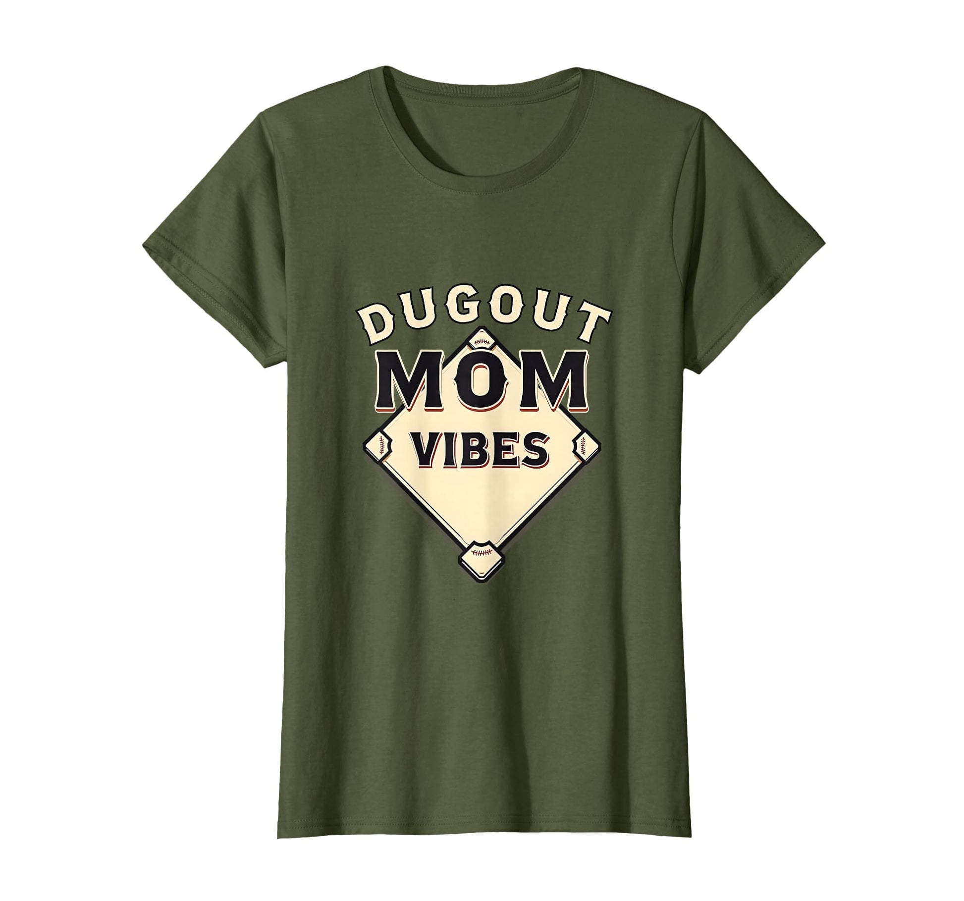 Dugout Mom Vibes Baseball Mom T-Shirt - Unique Graphic for Adults - T-Shirt, Sweatshirt, Hoodie
