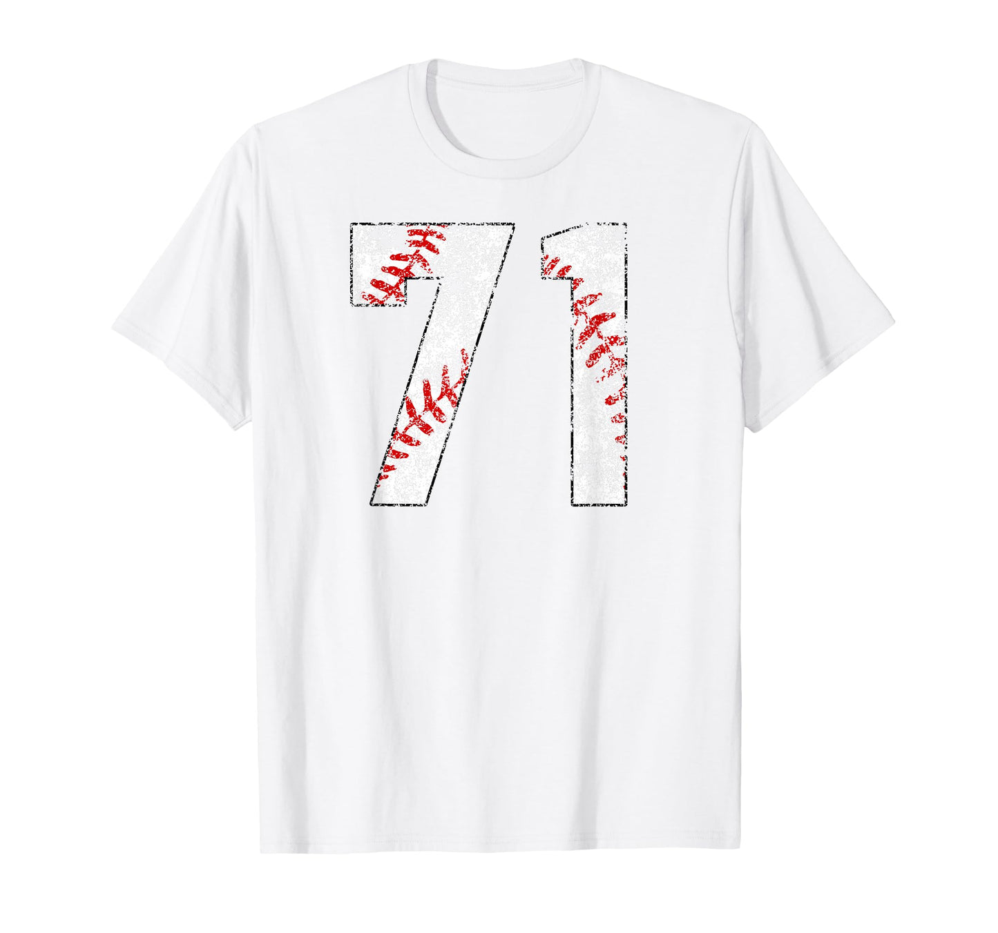 Distressed Baseball Number 71 Jersey Player T-Shirt - Graphic Print Unisex - T-Shirt, Sweatshirt, Hoodie