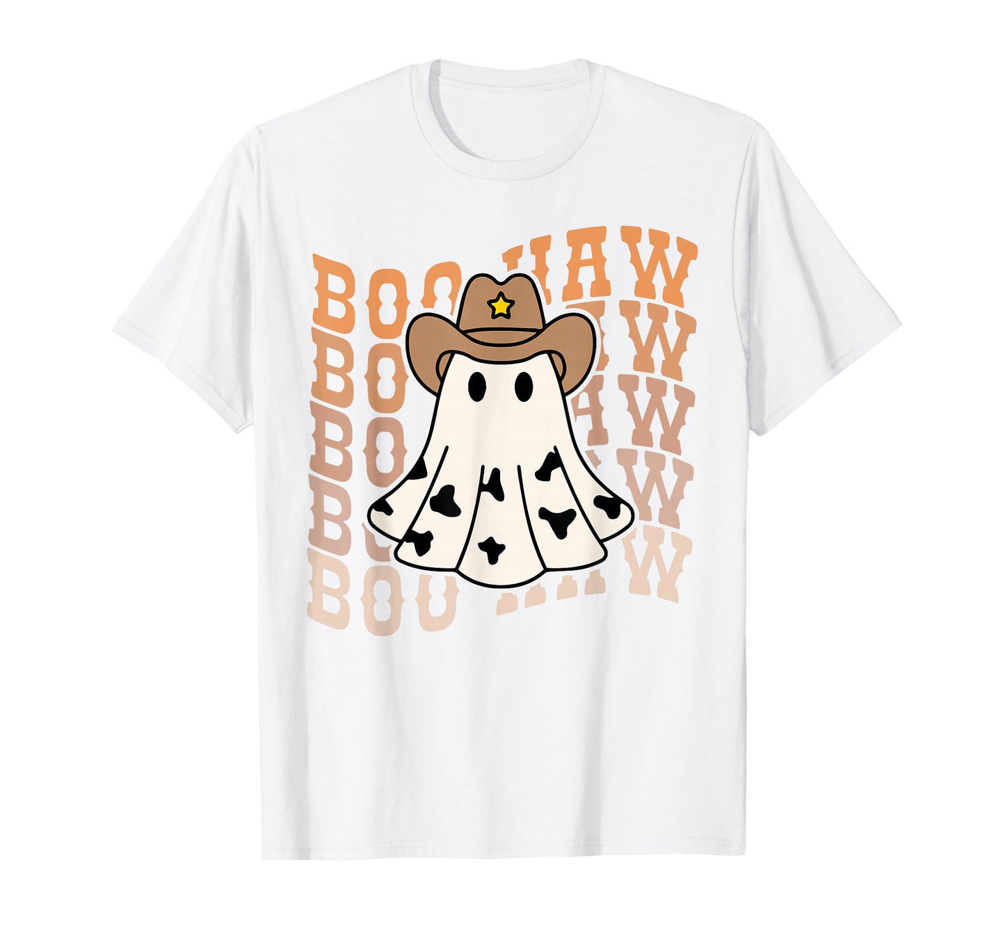 Funny Halloween Boo Haw Ghost Western T-Shirt - Aesthetic Graphic Unisex - T-Shirt, Sweatshirt, Hoodie