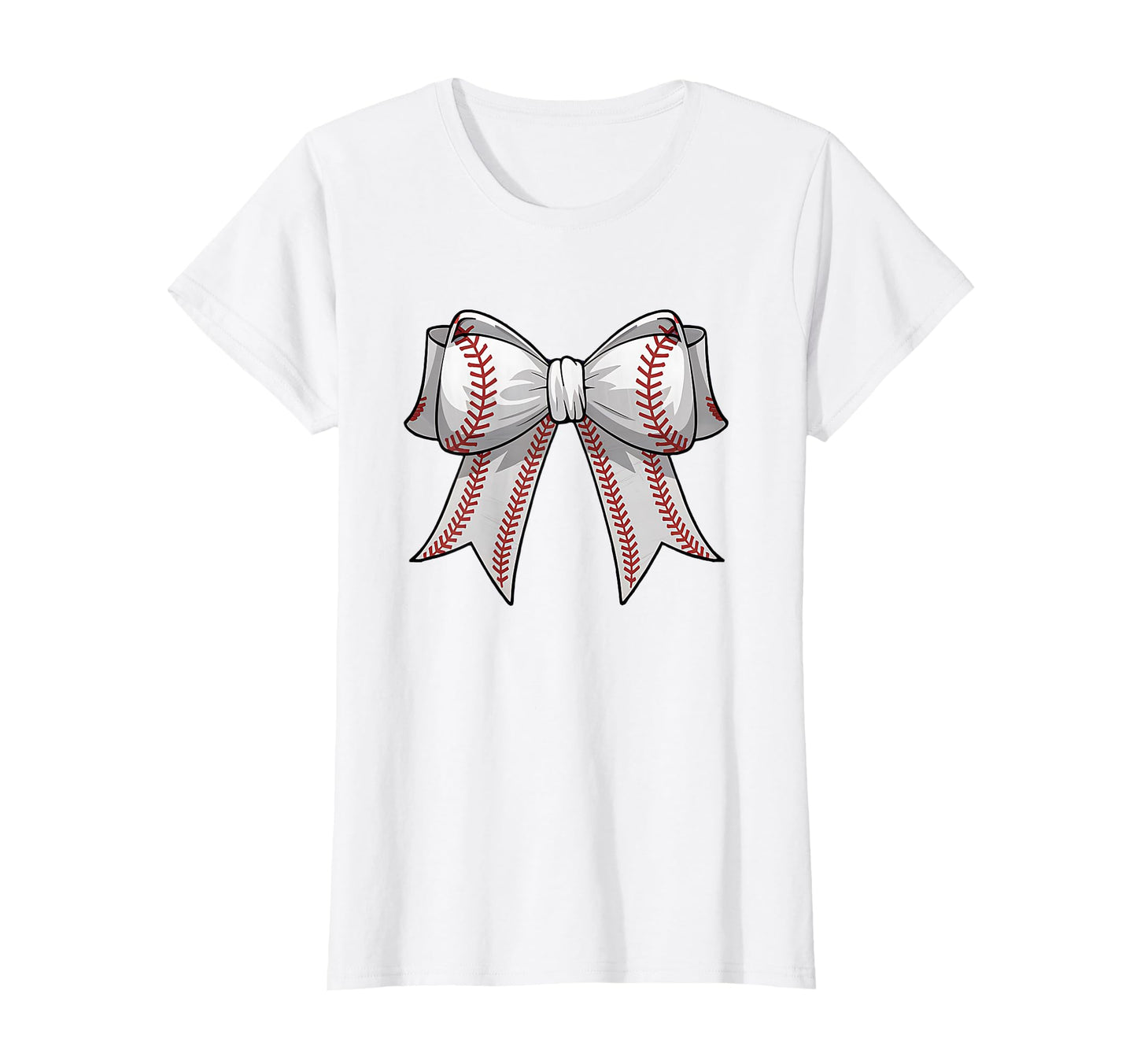 Baseball Coquette Bow White Mothers T-Shirt - Fun Novelty Design Men Women - T-Shirt, Sweatshirt, Hoodie