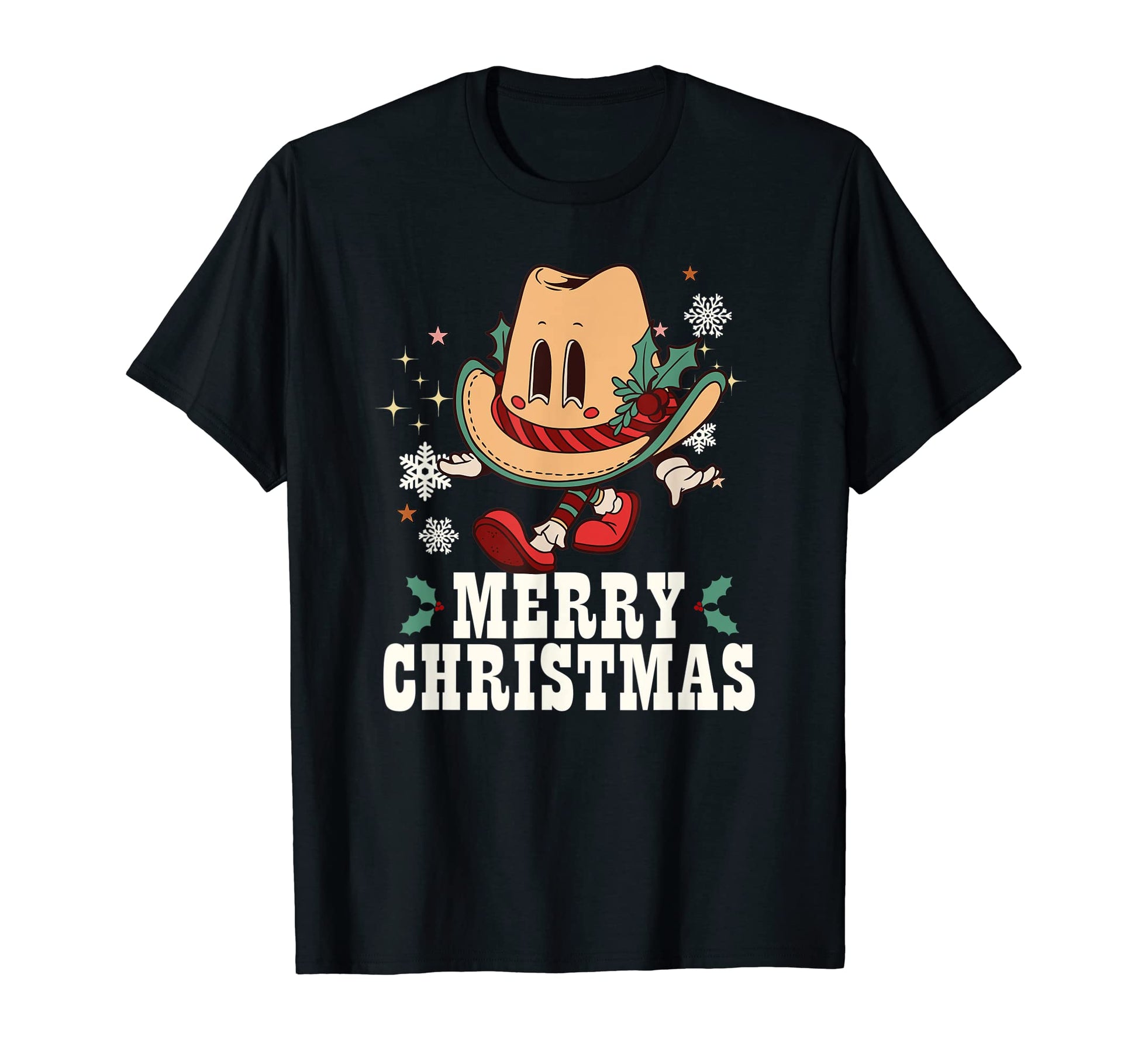 Merry Cowboy Hat Western T-Shirt - Fun Novelty Design Men Women - T-Shirt, Sweatshirt, Hoodie