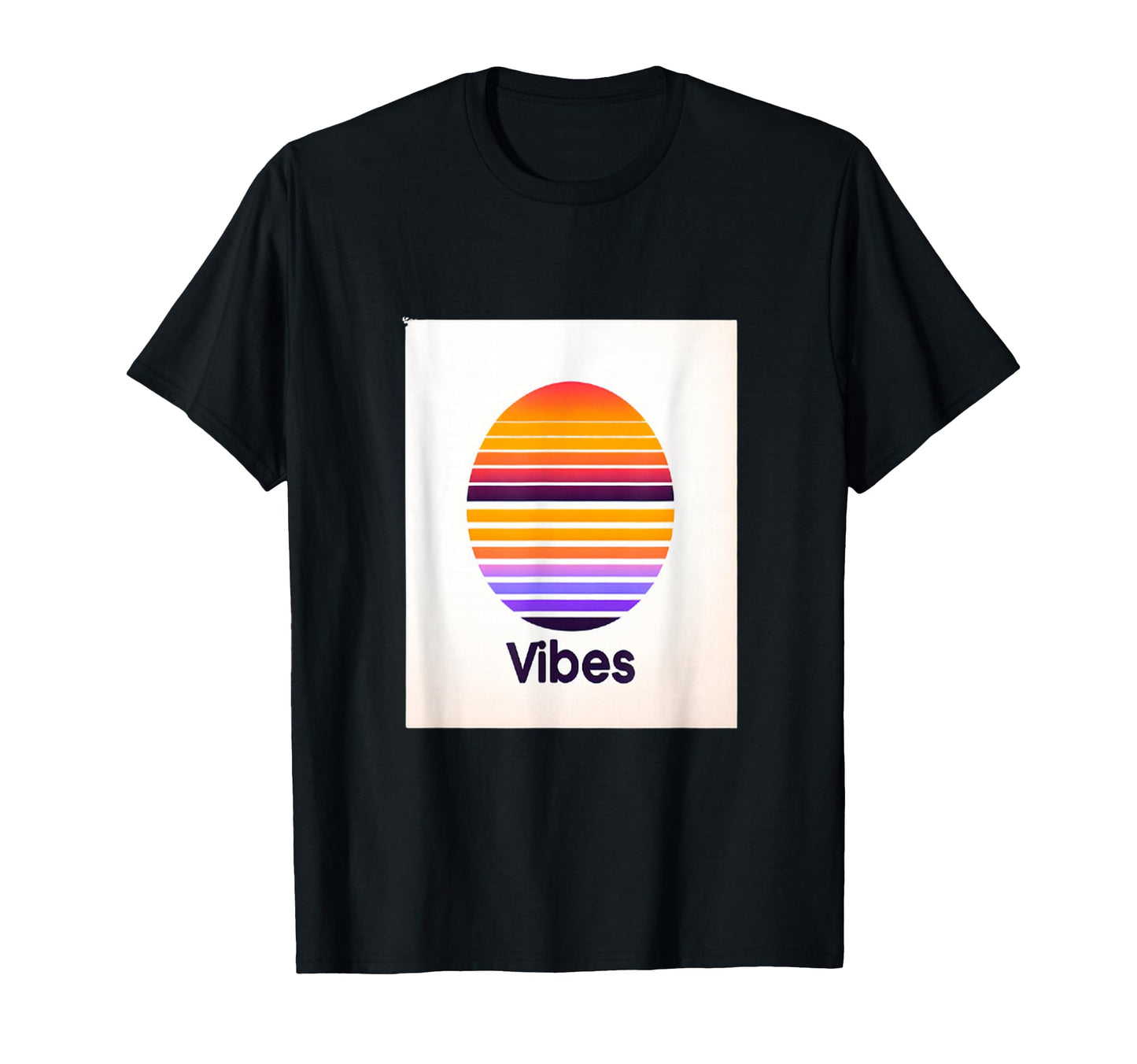Vibes Sunset 80S Synthwave T-Shirt - Minimalist Print Unisex - T-Shirt, Sweatshirt, Hoodie