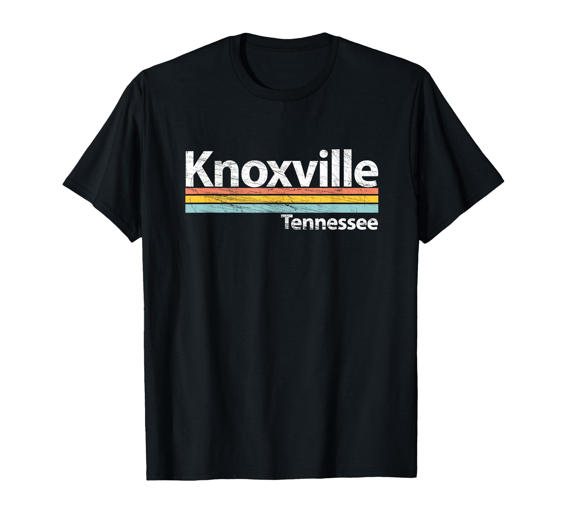 Knoxville Tennessee Worn Stripes T-Shirt - Graphic Print Men Women - T-Shirt, Sweatshirt, Hoodie
