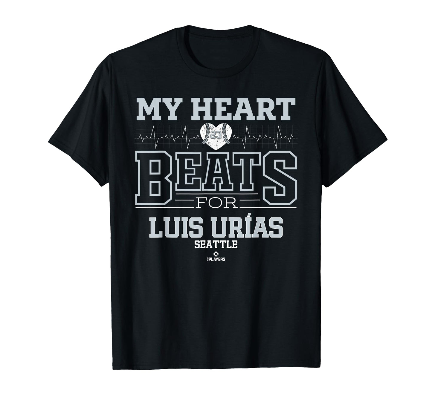 My Heart Beats Luis Ur As Seattle T-Shirt - Fun Novelty Design for Adults - T-Shirt, Sweatshirt, Hoodie