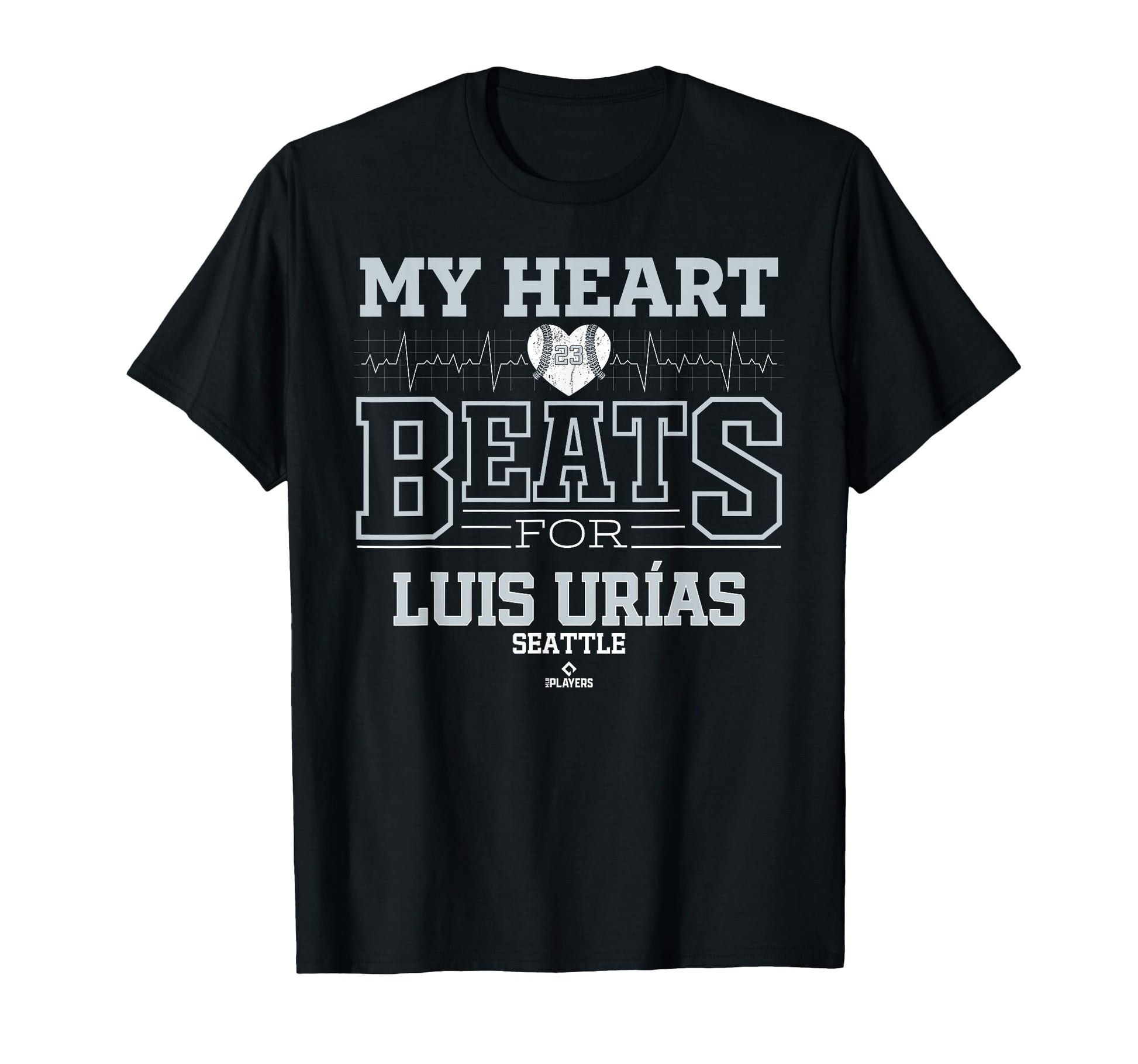 My Heart Beats Luis Ur As Seattle T-Shirt - Fun Novelty Design for Adults - T-Shirt, Sweatshirt, Hoodie